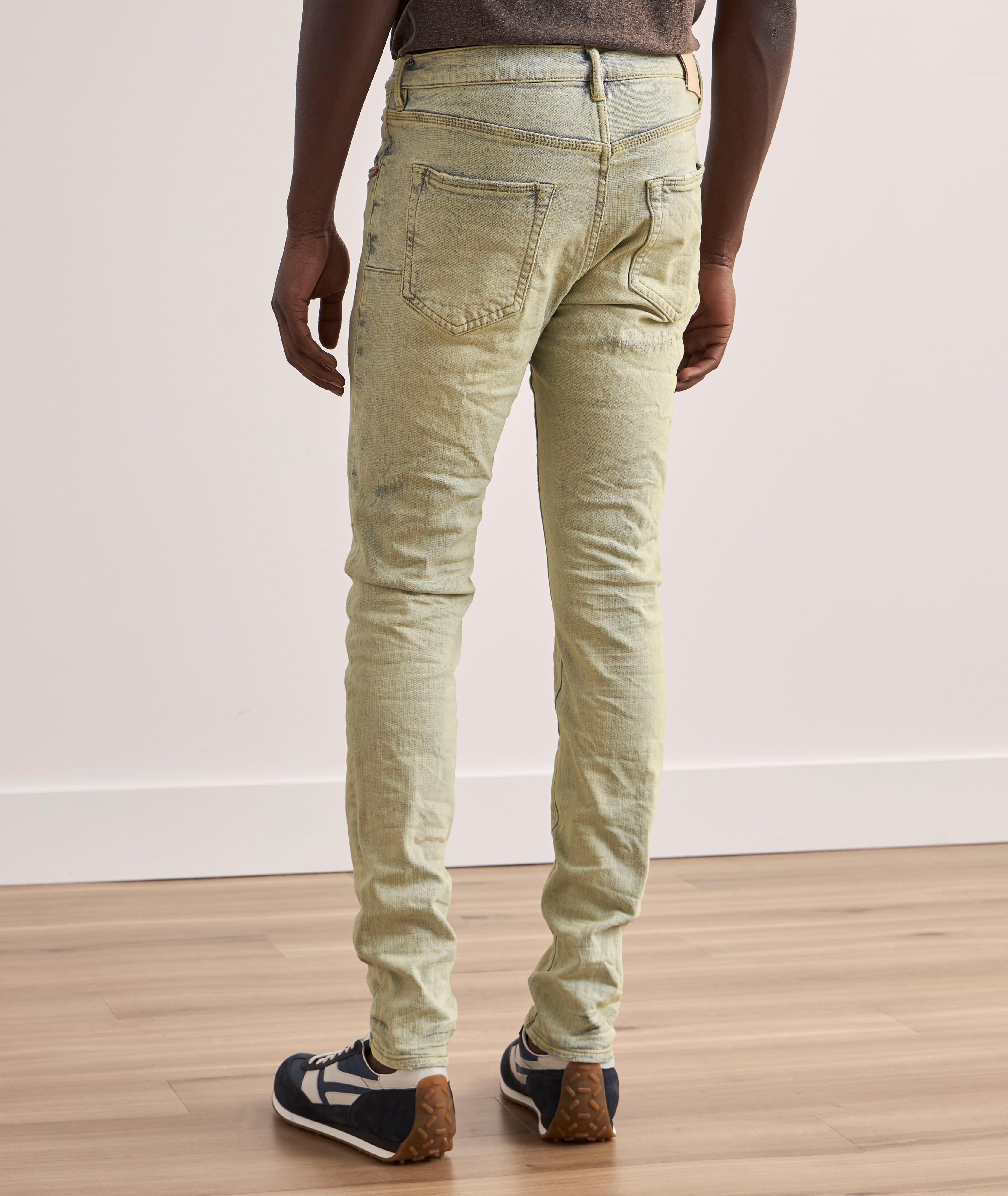 P001 Oil Wash Patched Jeans image 6