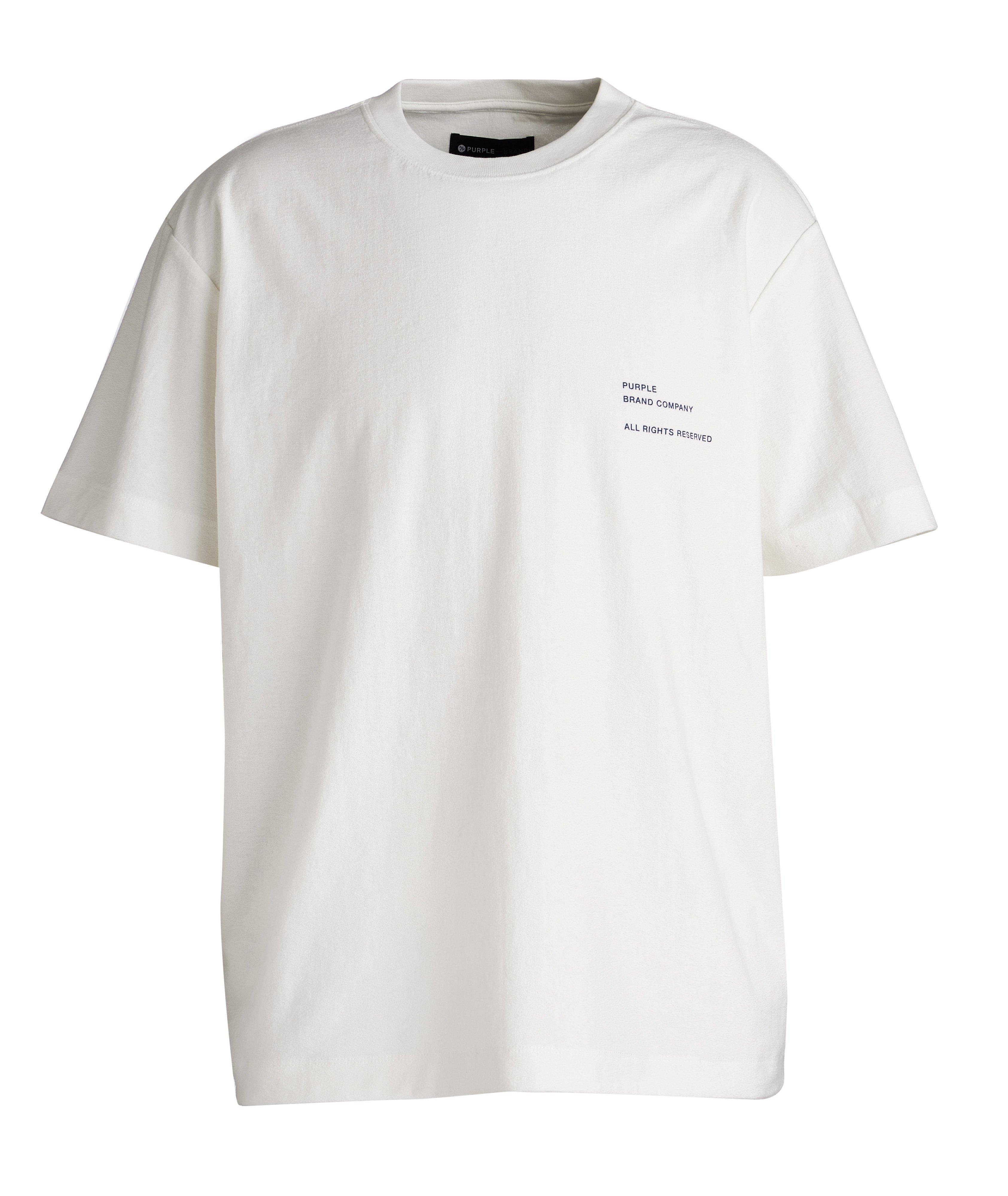 T-shirt P104 en tissu bouclé avec logos image 0