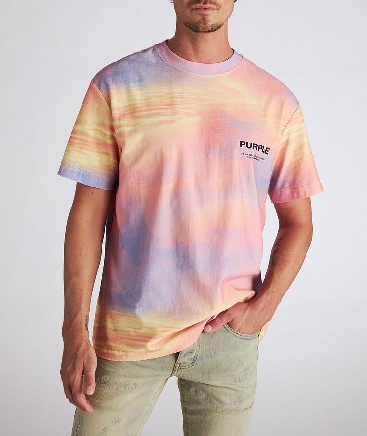 Sunset Tie-Dye Cotton Logo T-Shirt image 2