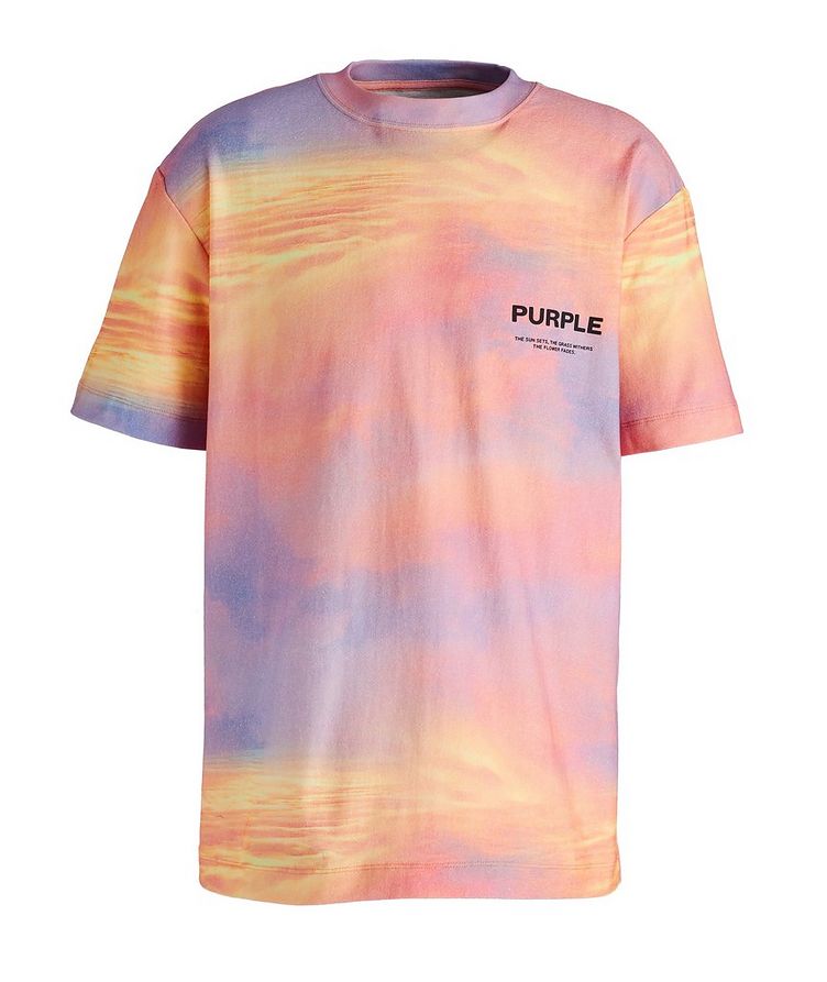 Sunset Tie-Dye Cotton Logo T-Shirt image 0