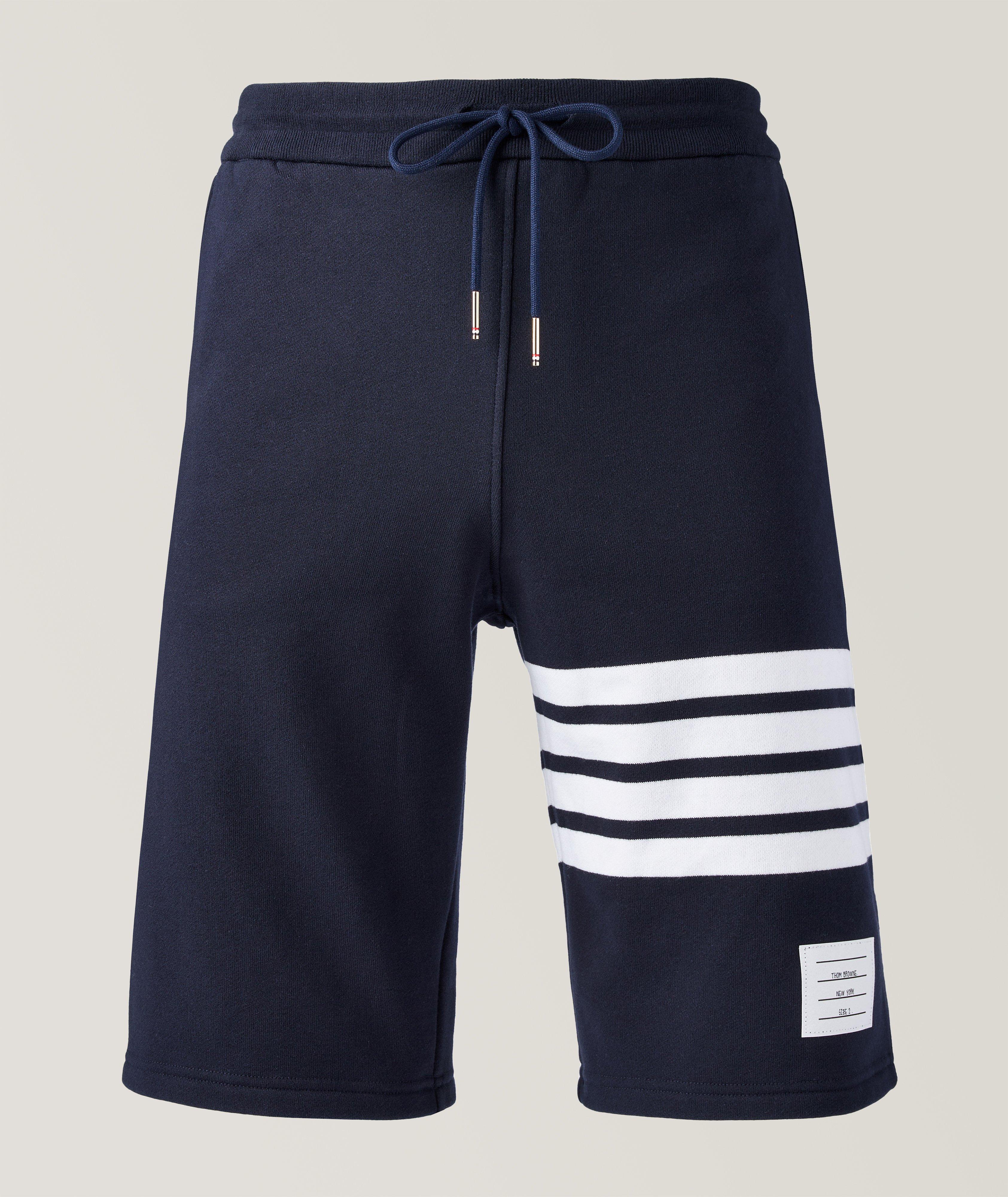 Four-Bar Stripe Cotton Sweat Shorts image 0