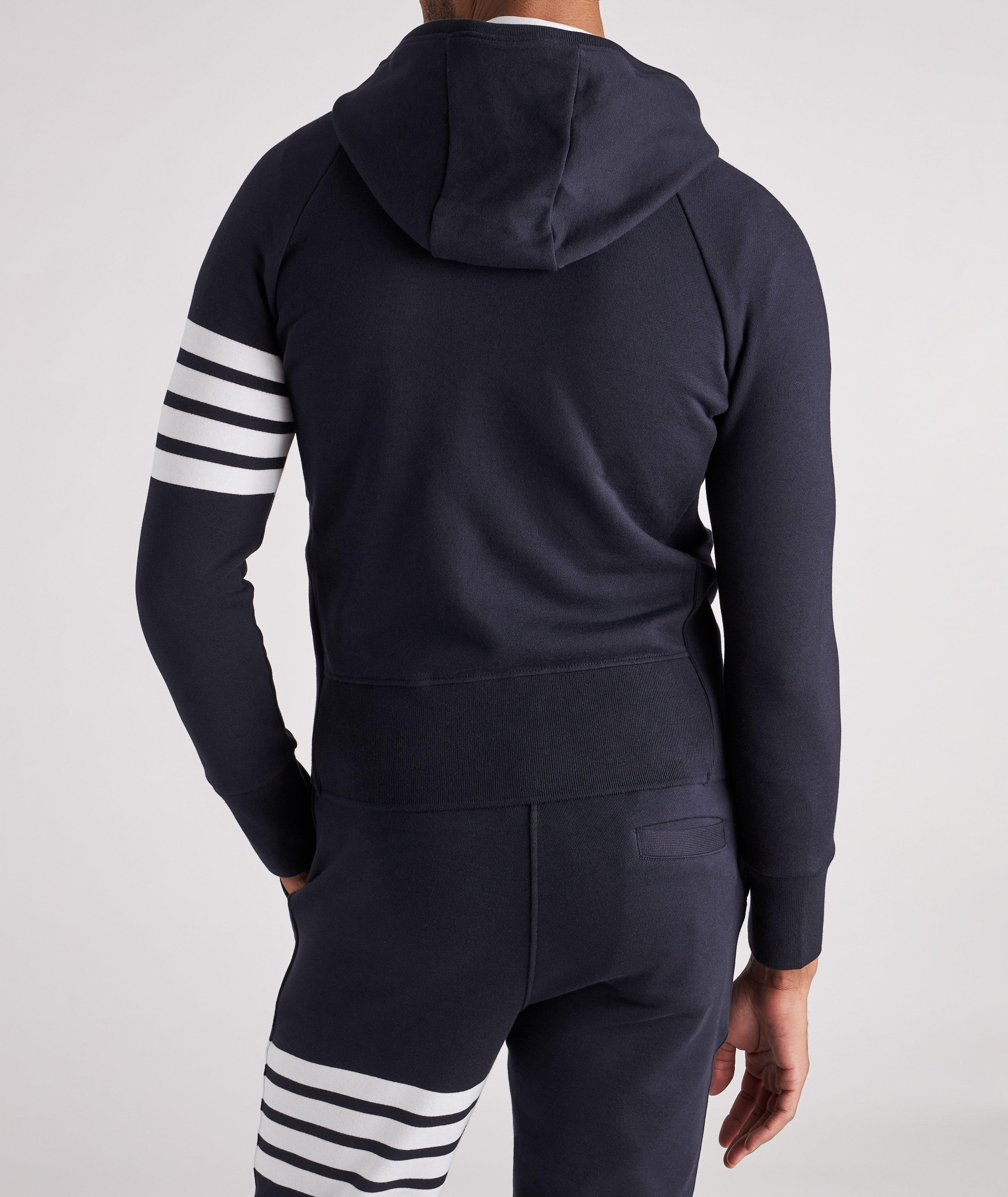 4-Bar Sleeve Zip-Up Hooded Sweater image 3