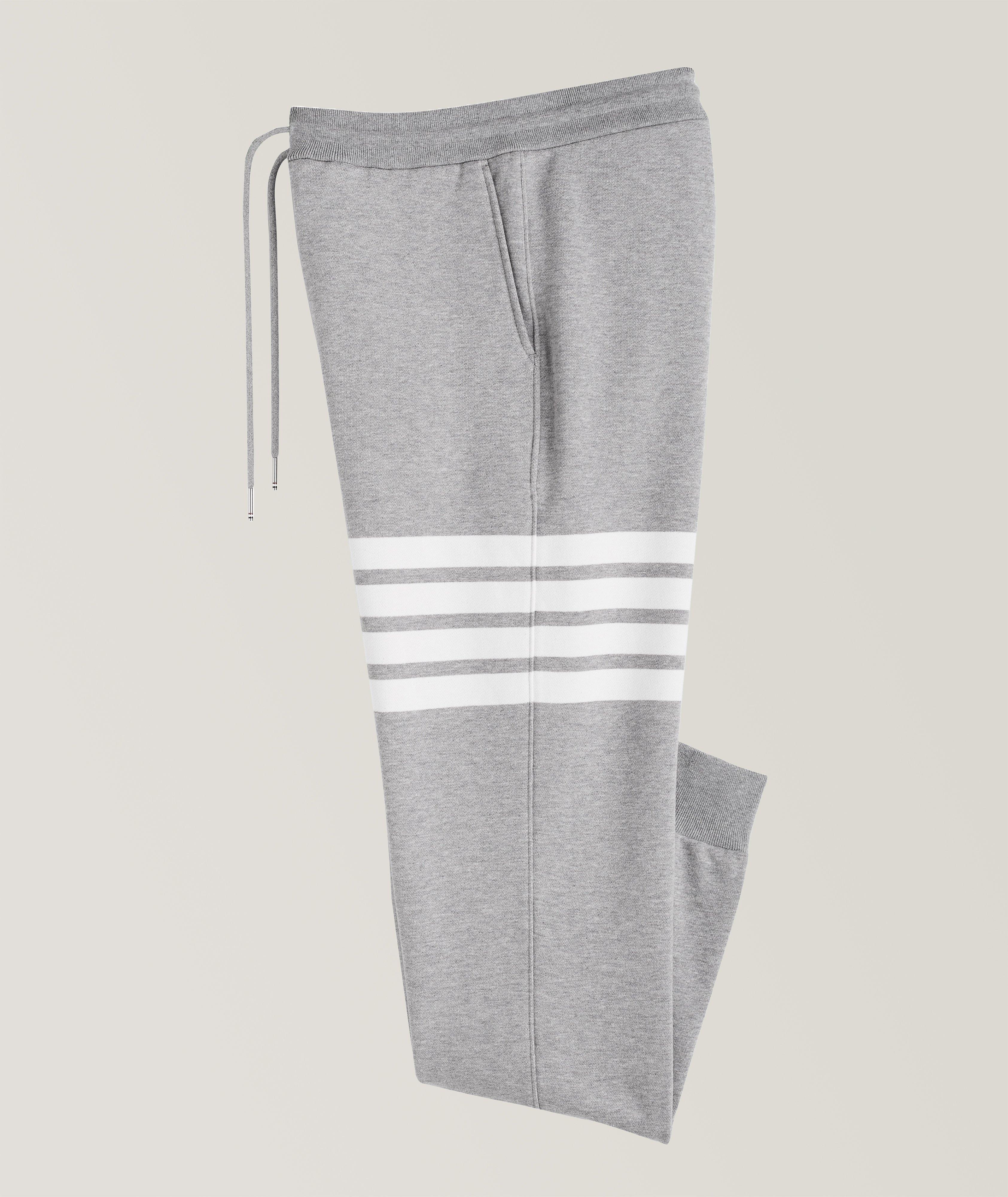 Pantalon de survêtement en coton à bandes contrastantes image 0