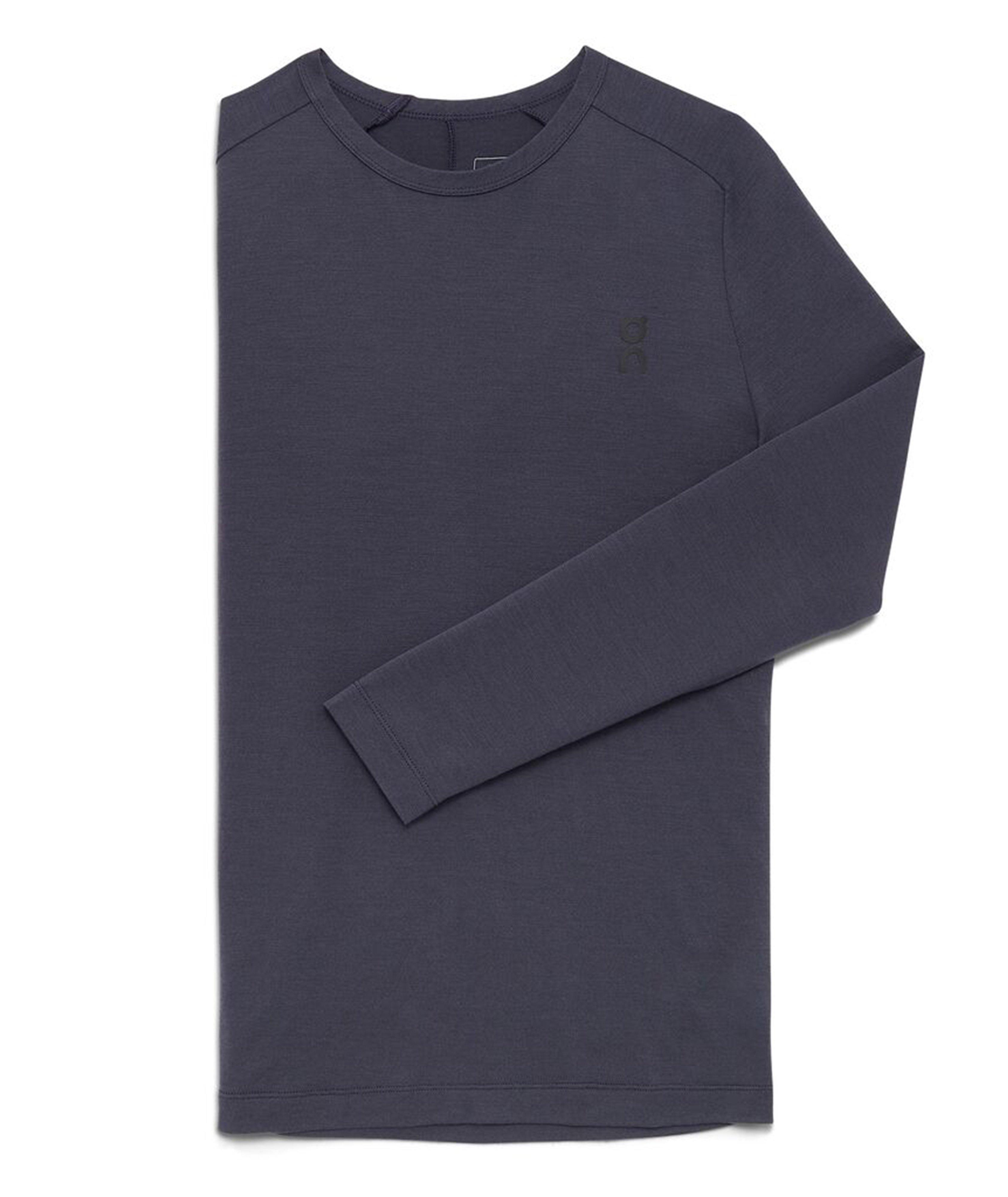 Long-Sleeve Flint Merino-Wool Blend Crew Neck T-Shirt image 0