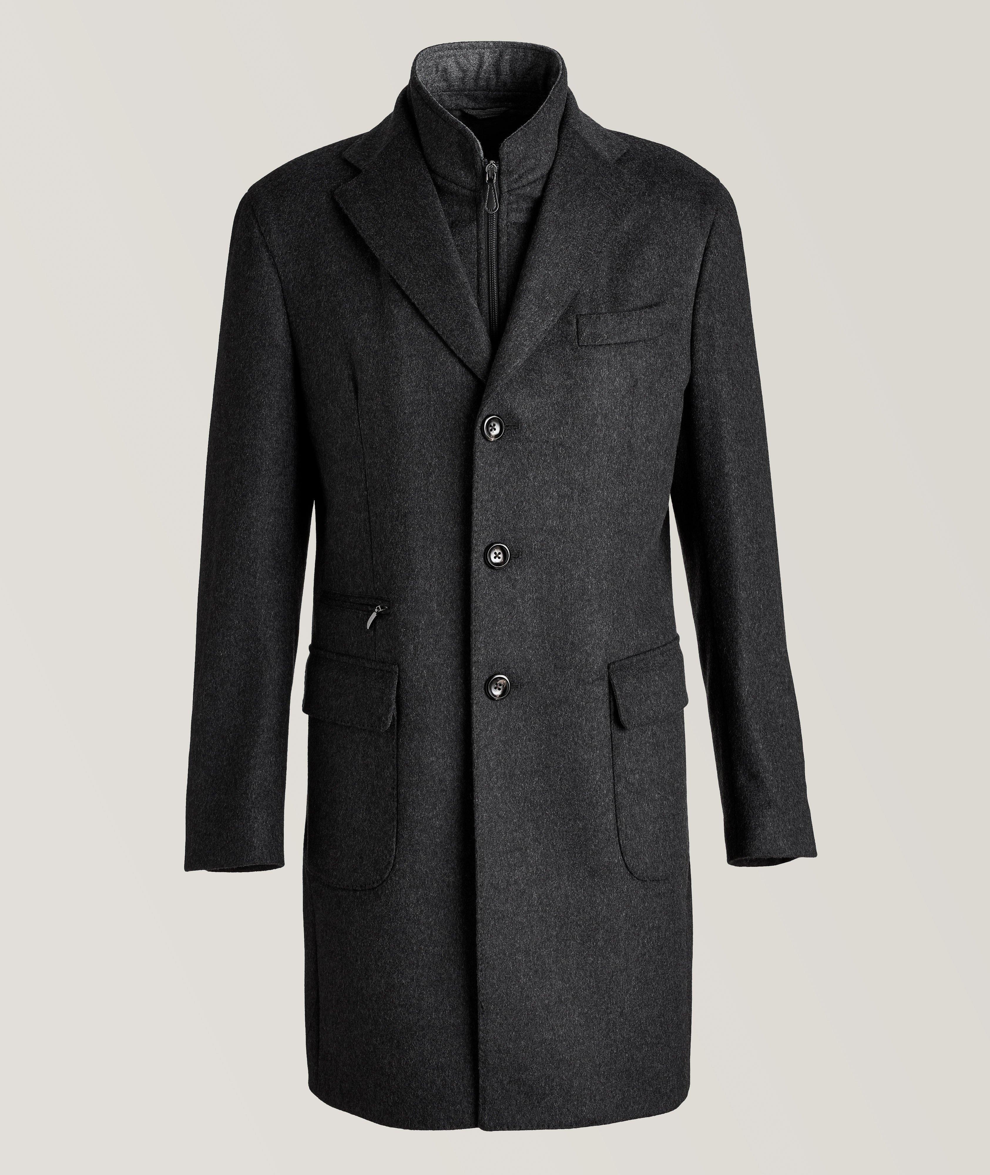 Harold Wool-Cashmere Overcoat With Inset