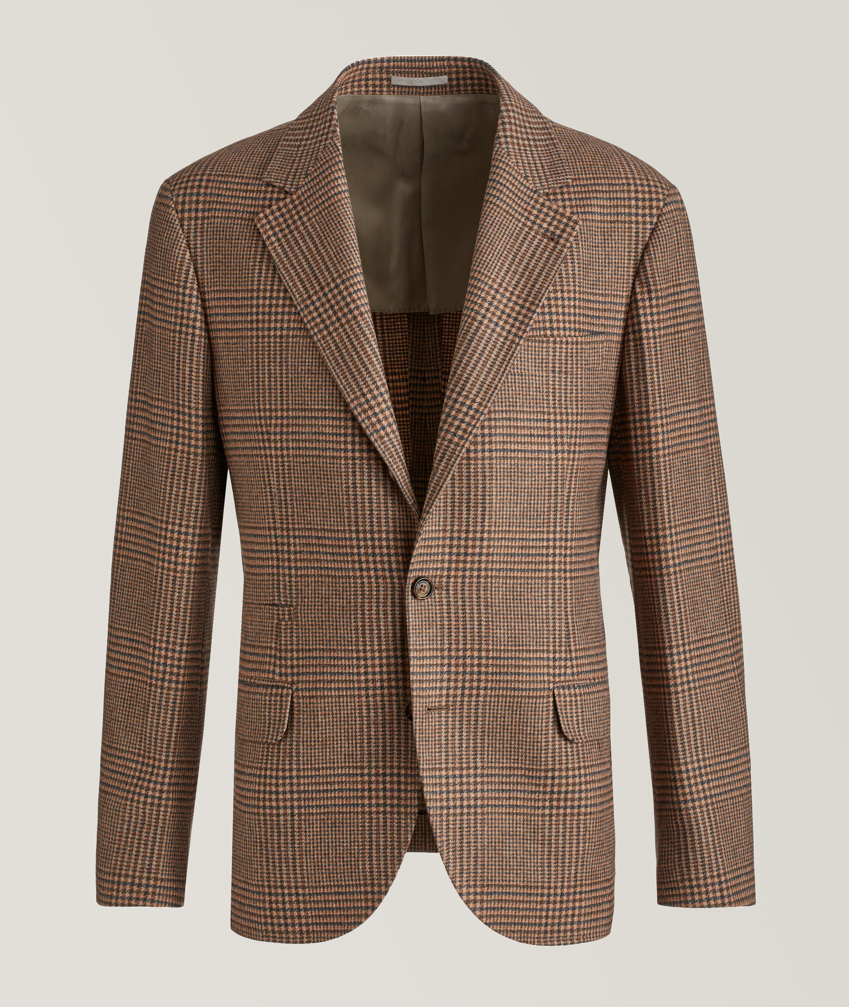 Wool-Silk-Cashmere Glen Plaid Sports Jacket image 0