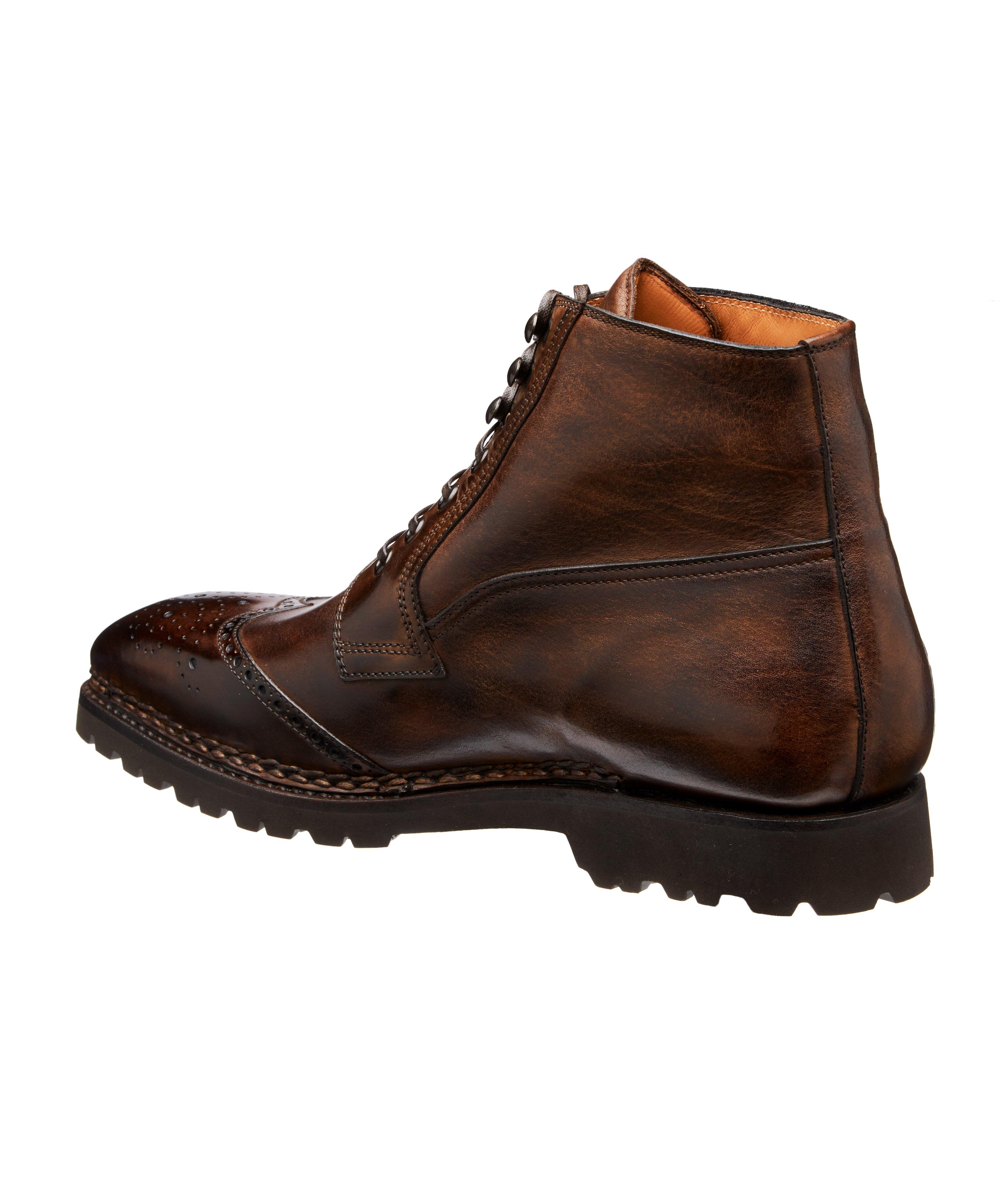 Calfskin Wingtip Lace Up Boot image 1