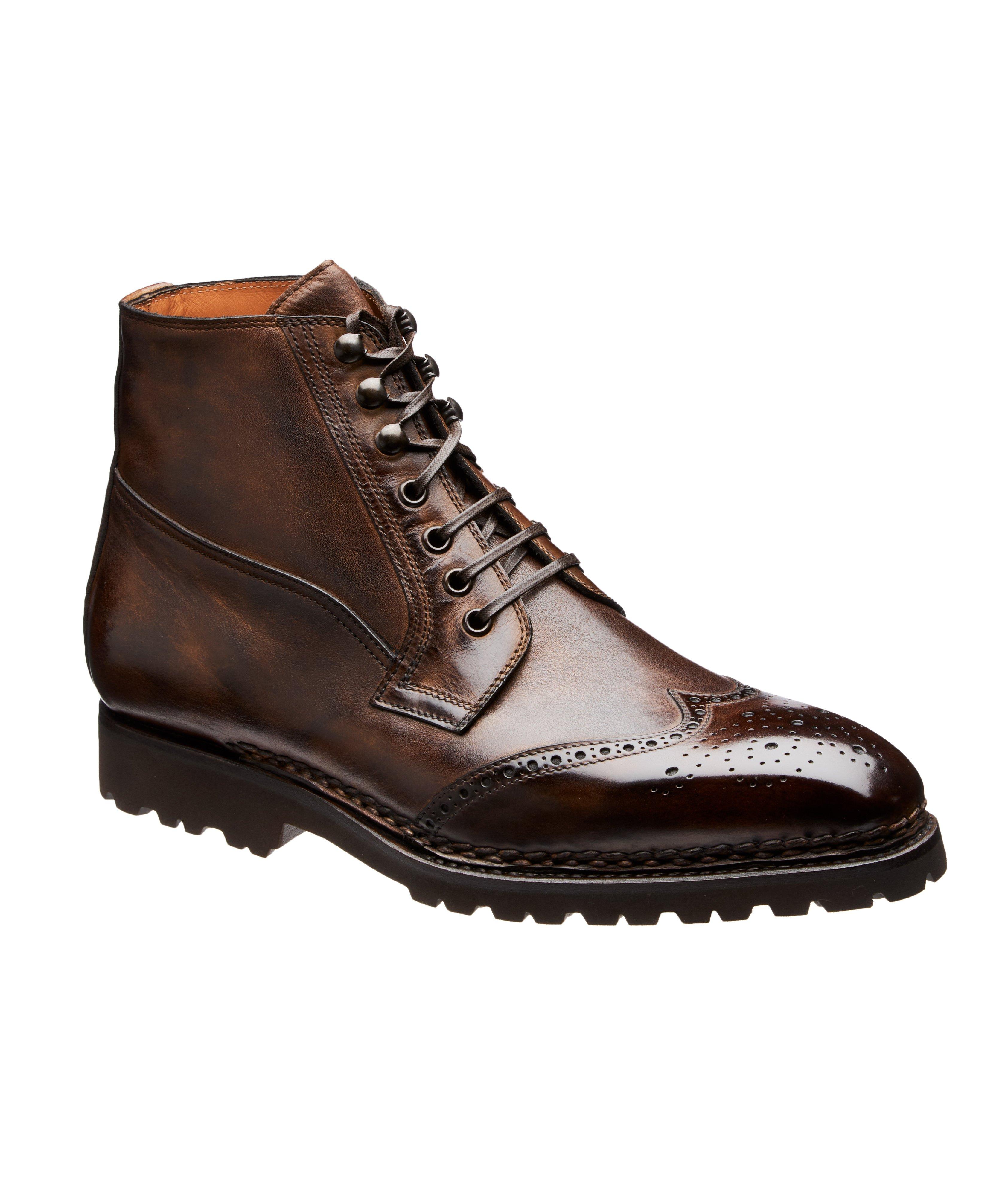 Calfskin Wingtip Lace Up Boot image 0