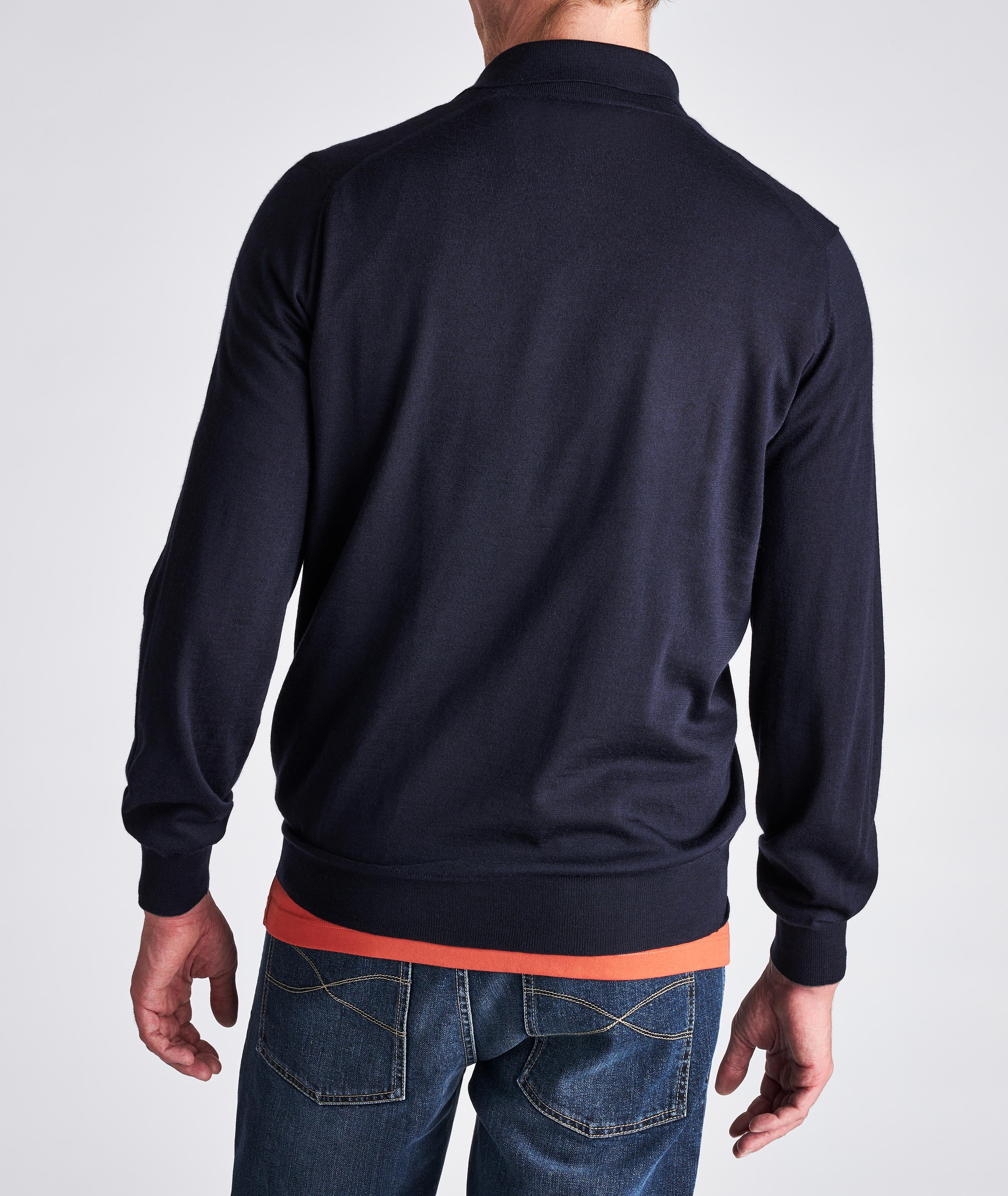 Fine Gauge Wool-Cashmere Knitted Polo