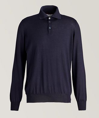 Brunello Cucinelli Long Sleeve Wool-Cashmere Polo