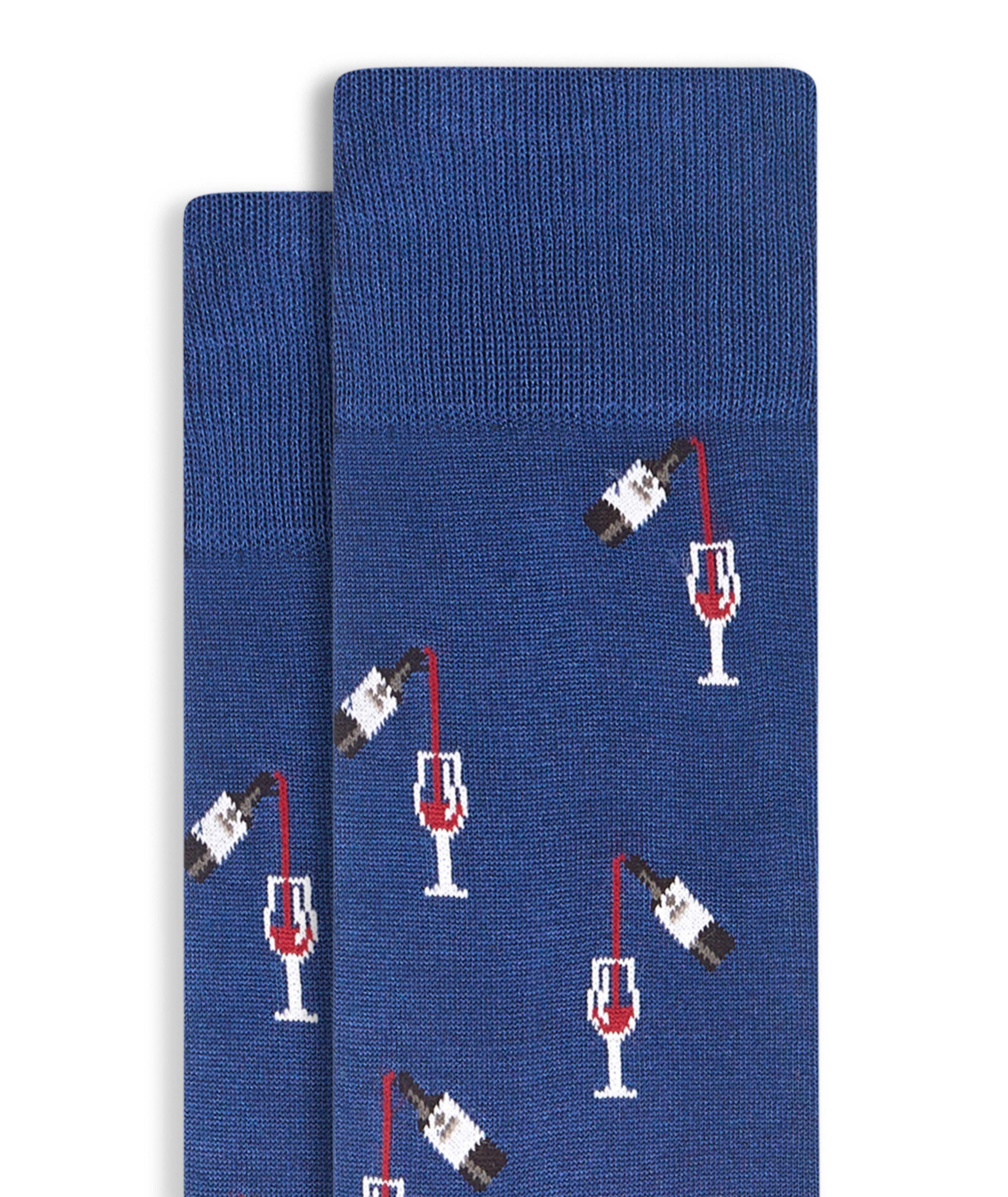 Printed Wine Glasses Cotton-Blend Socks image 1