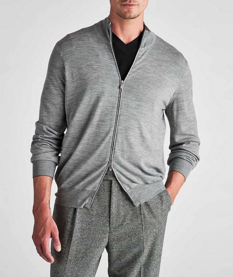 Full-Zip Virgin Wool-Cashmere Sweater image 1