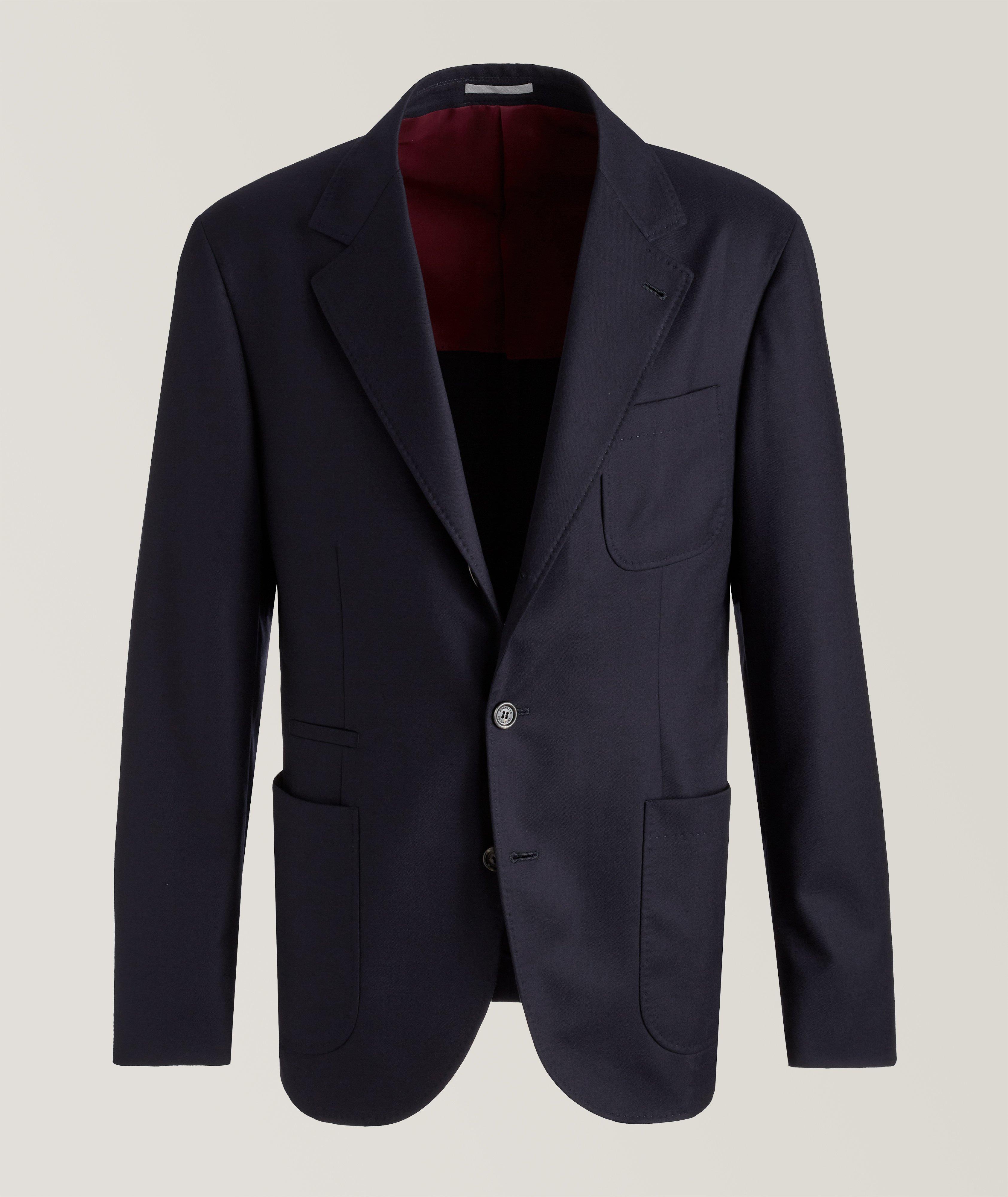 Brunello Cucinelli Wool Solid Sports Jacket