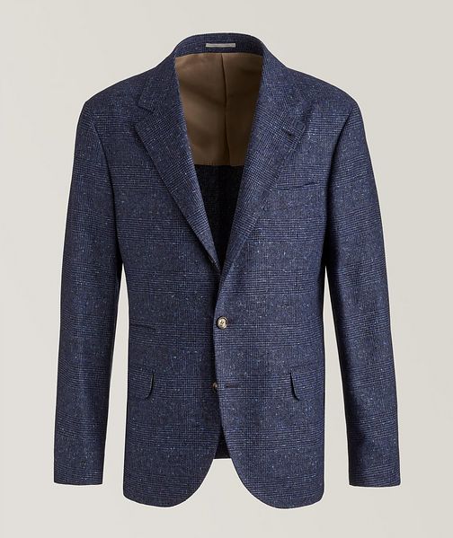 Brunello Cucinelli Glen Plaid Wool-Cashmere Sports Jacket