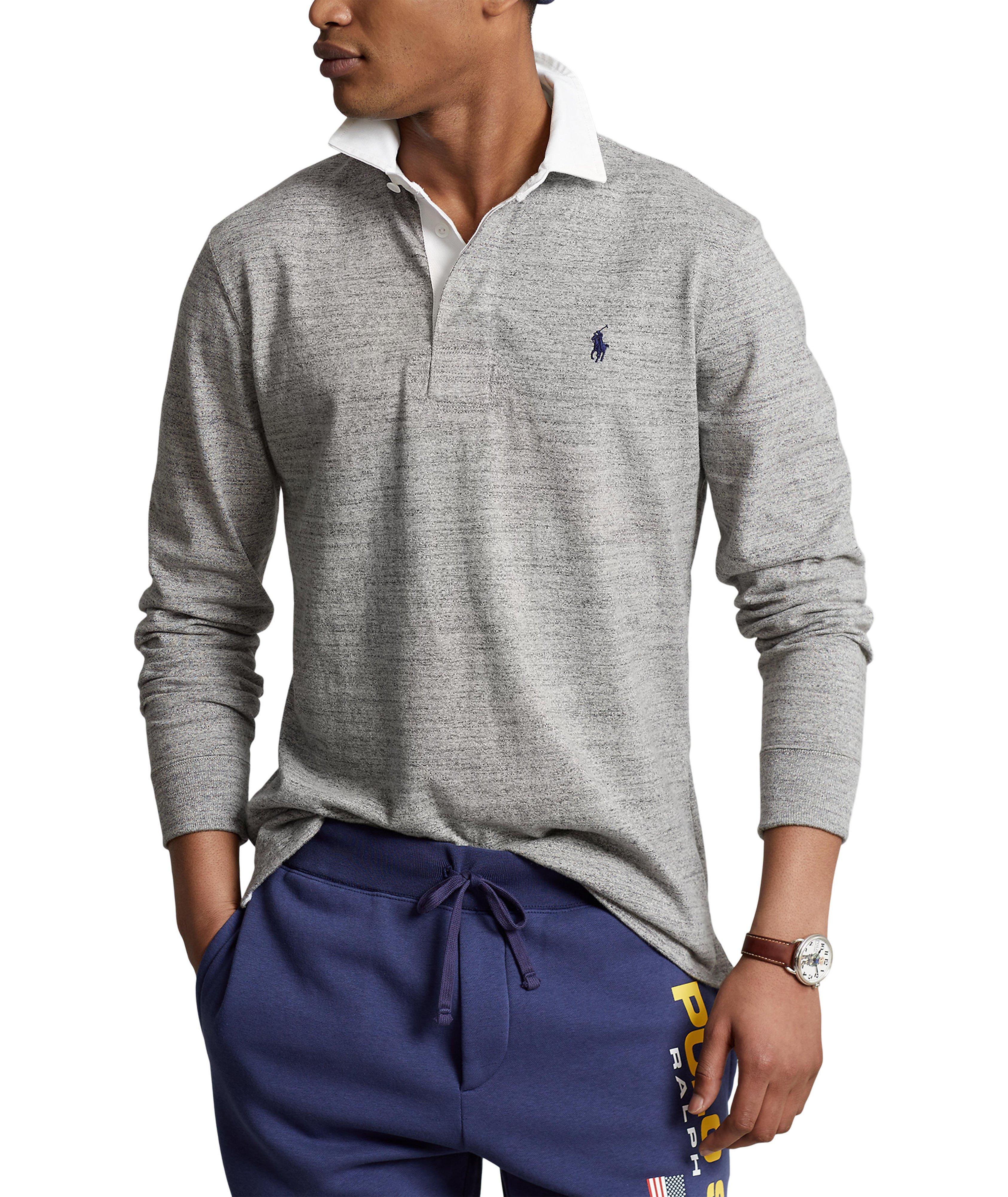 Long-Sleeve Rugby Cotton Polo image 1