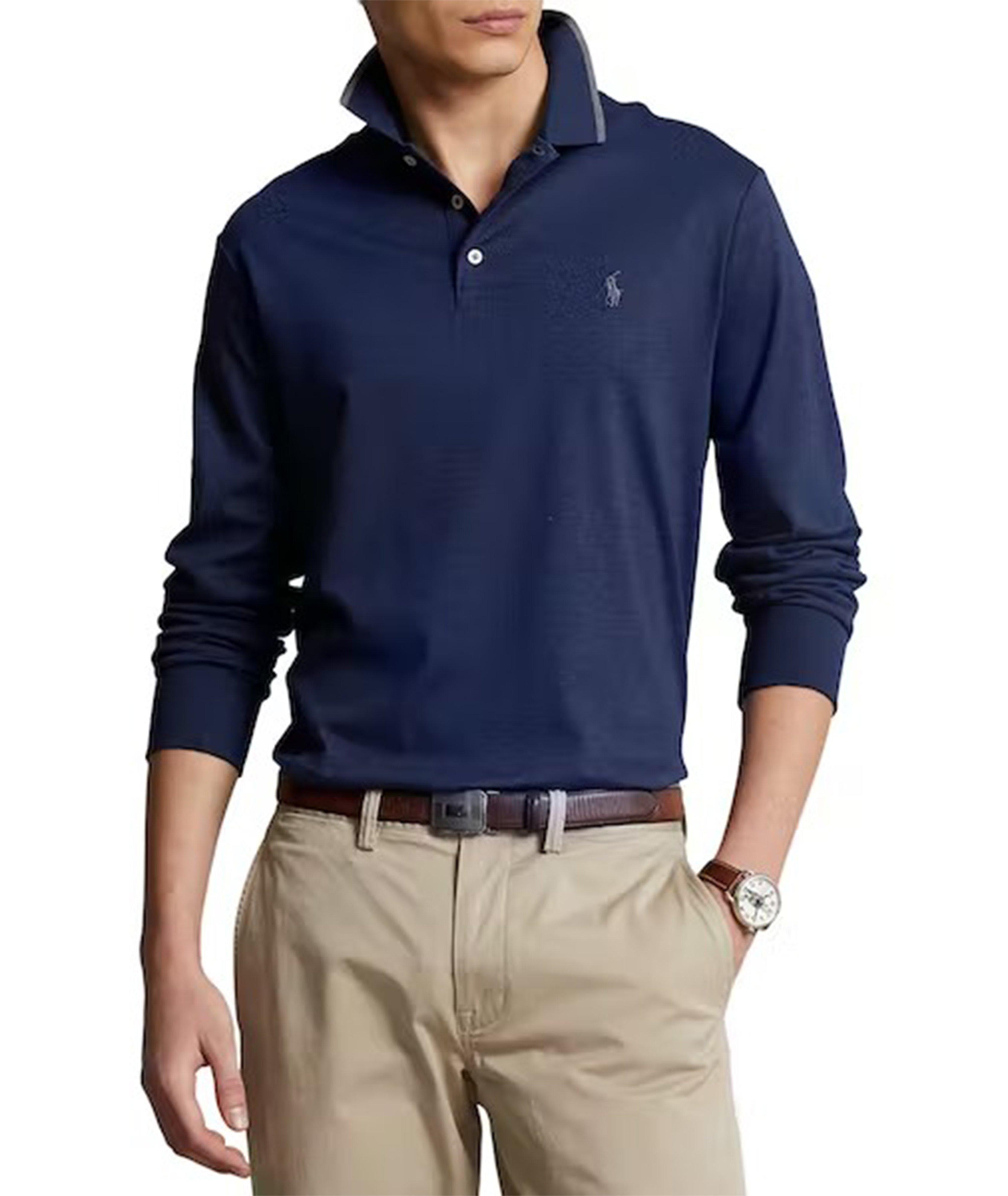 Classic Long Sleeve Jersey Cotton Polo image 1