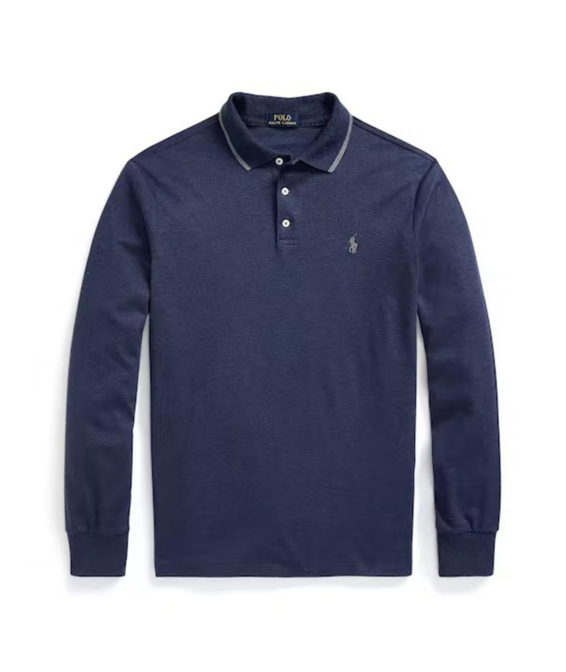 Classic Long Sleeve Jersey Cotton Polo image 0