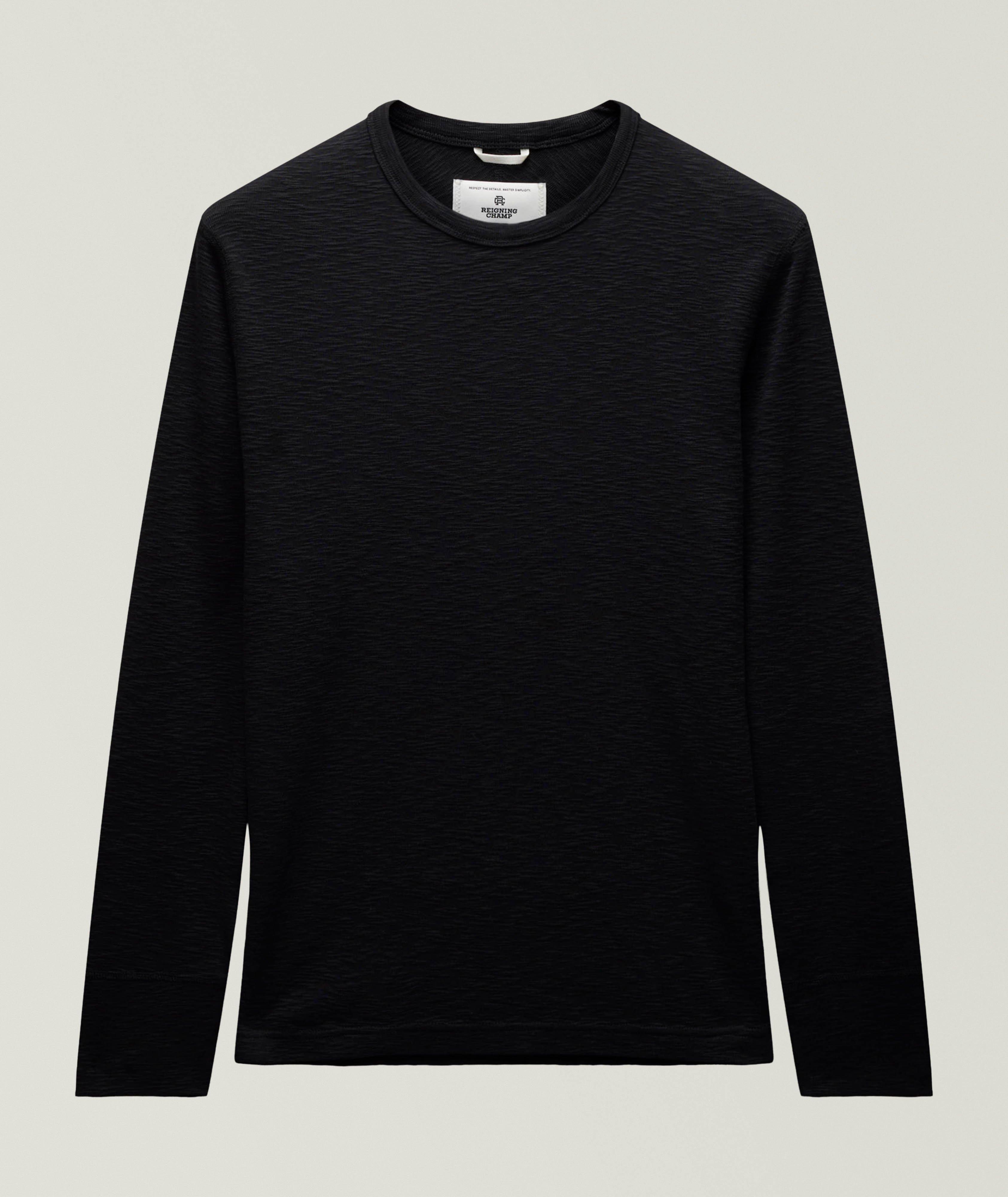 Long-Sleeve Slub Cotton T-Shirt image 0