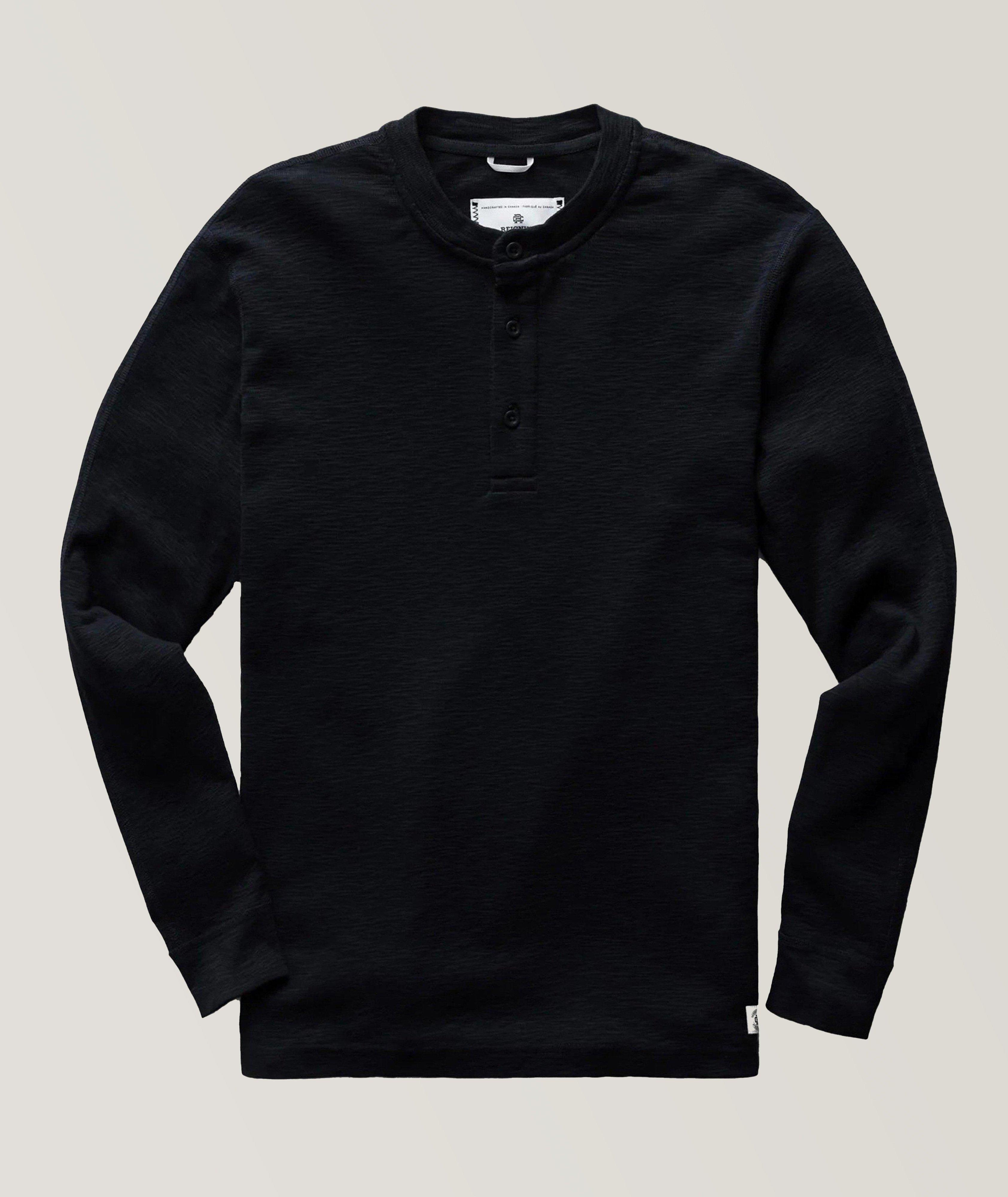 Cotton Slub Long Sleeve Henley  image 0