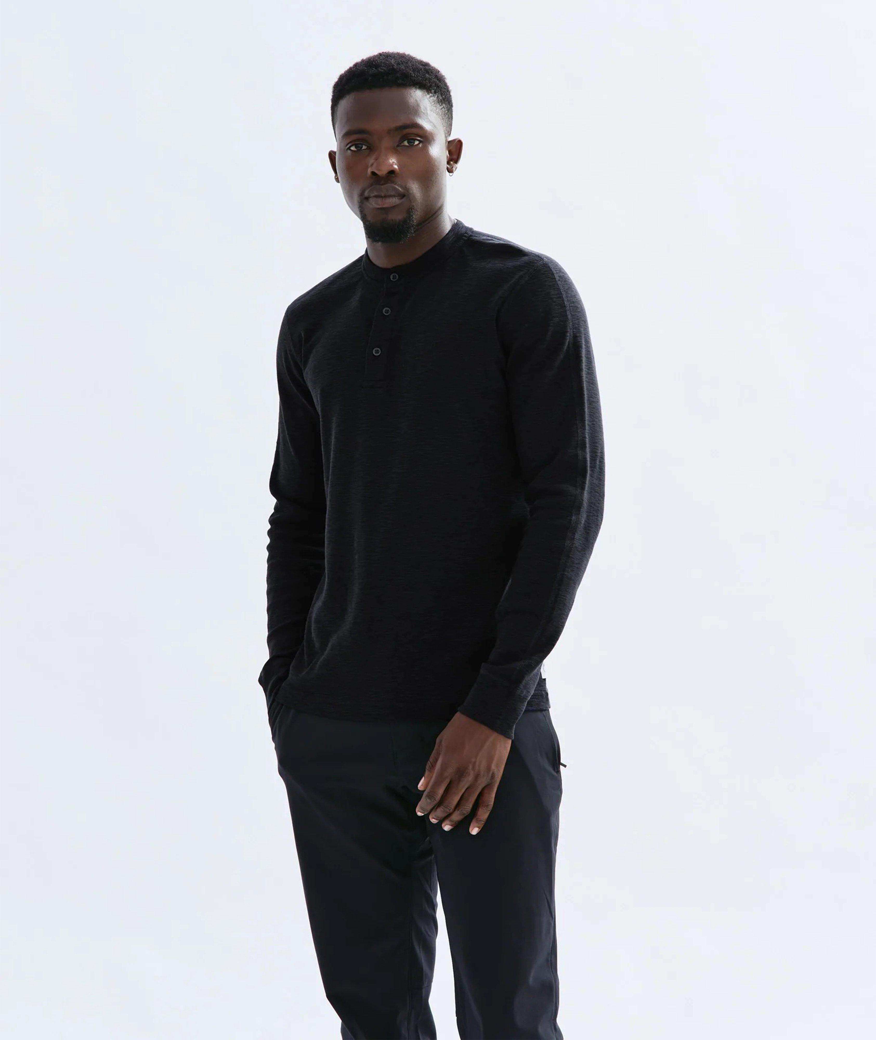 Reigning Champ Cotton Slub Long Sleeve Henley