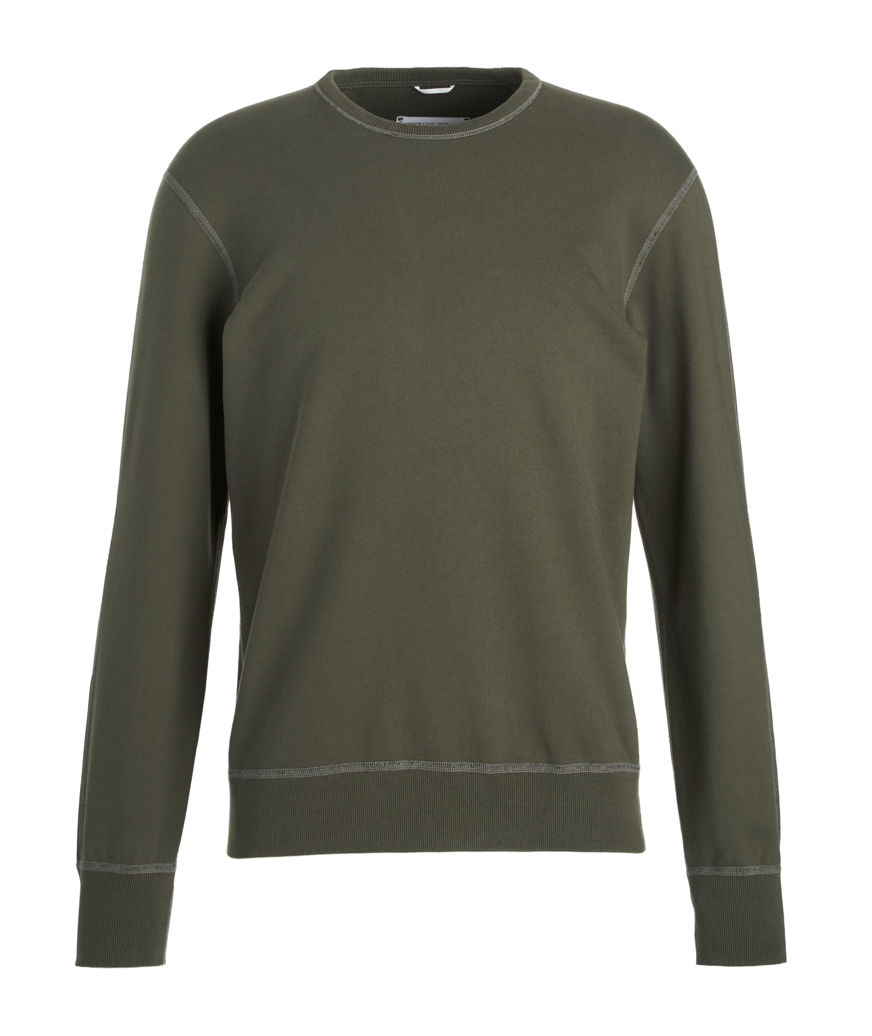 Midweight Terry Cotton Crew Neck Sweater image 0