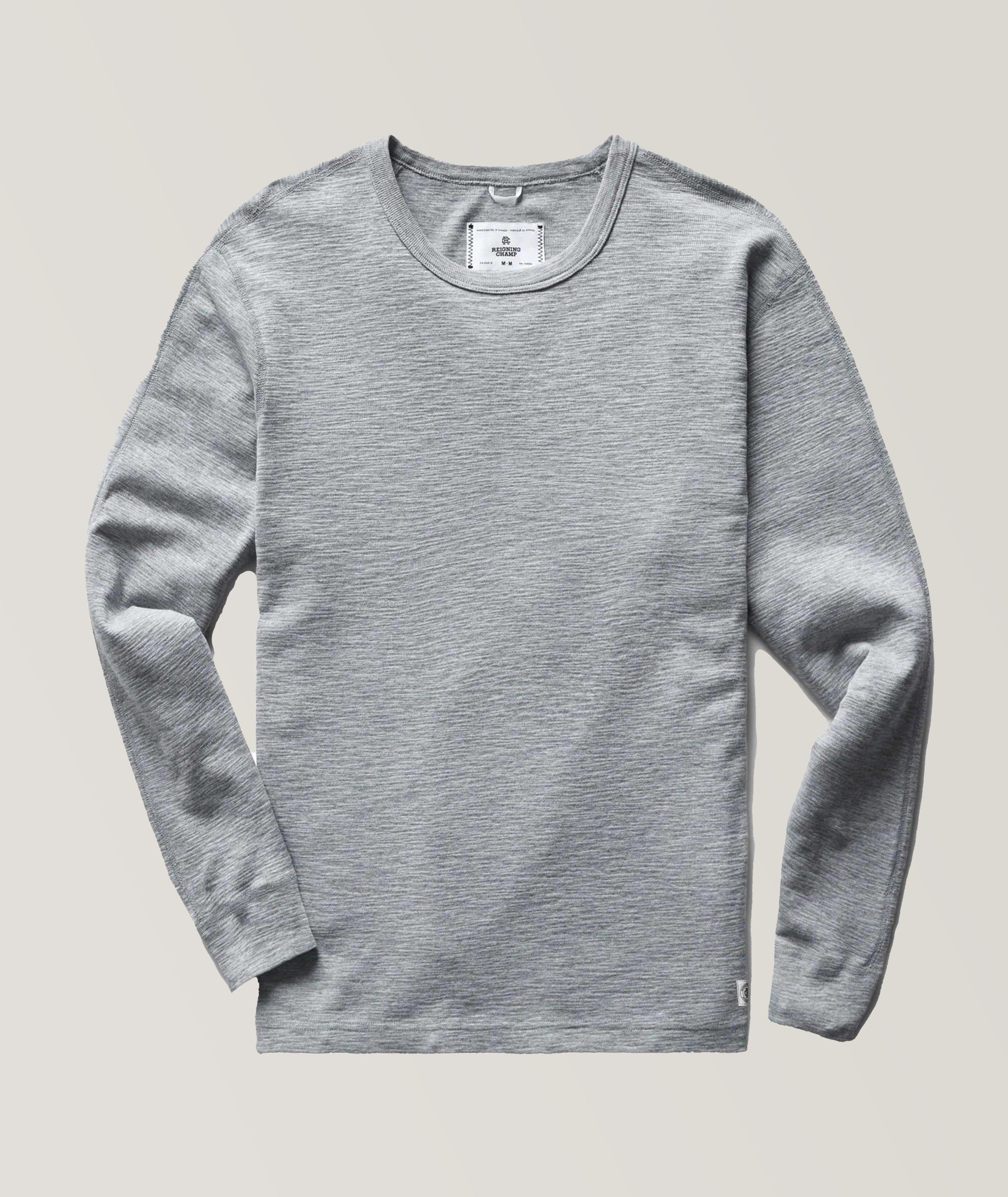 Long-Sleeve Slub Cotton T-Shirt image 0