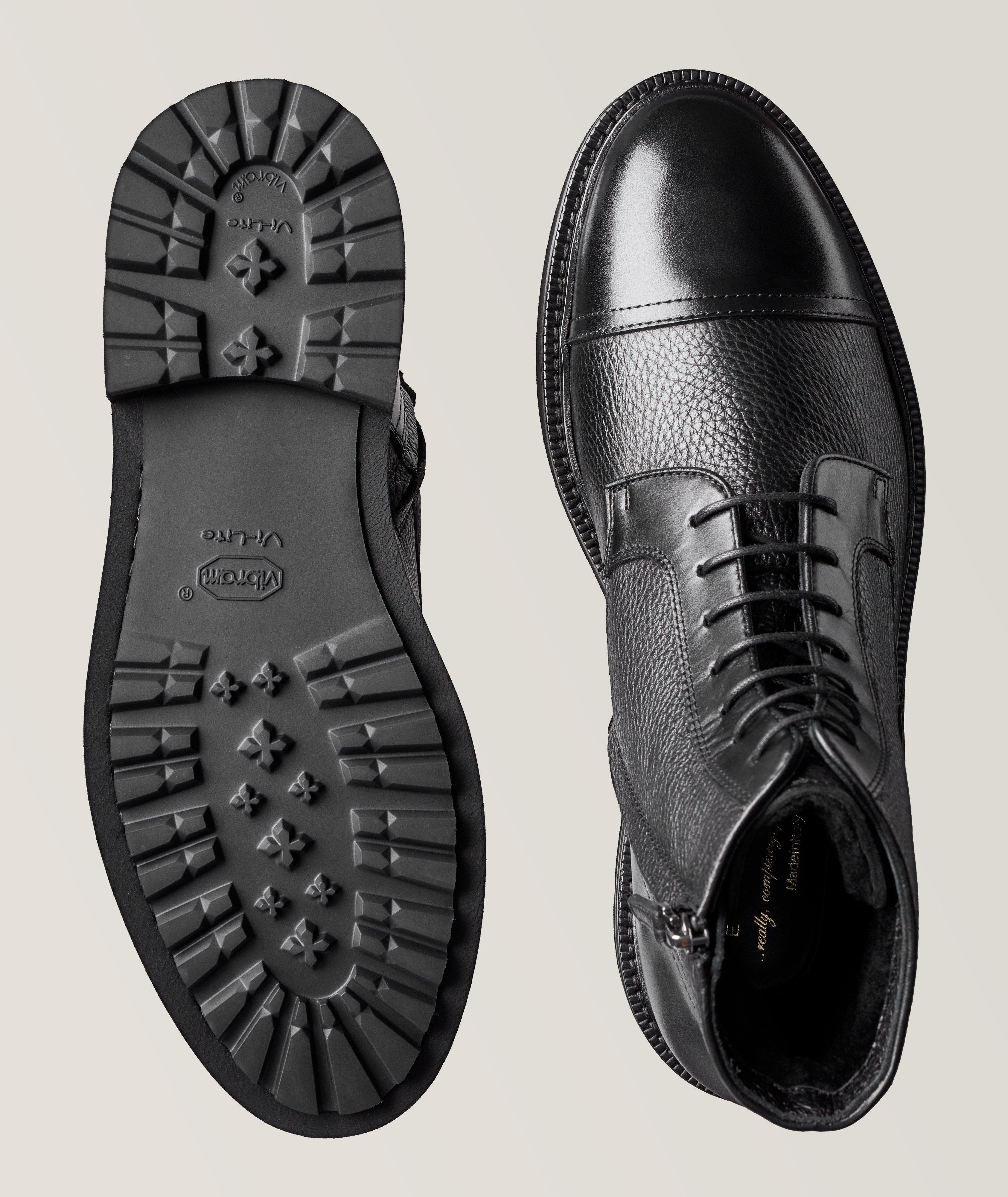 Deerskin Shearling Lined Cap-Toe Zip Boot image 2