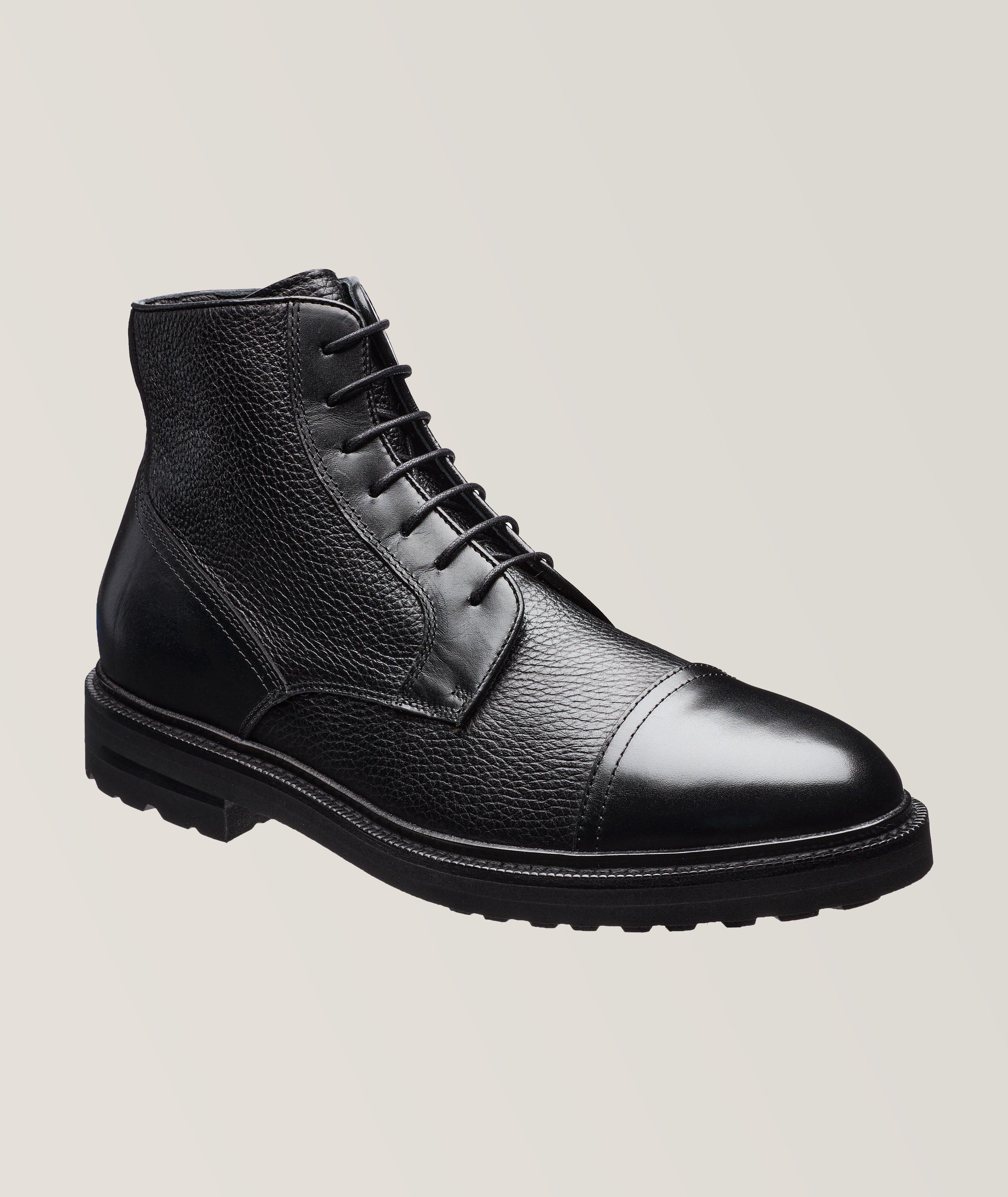 Deerskin Shearling Lined Cap-Toe Zip Boot image 0