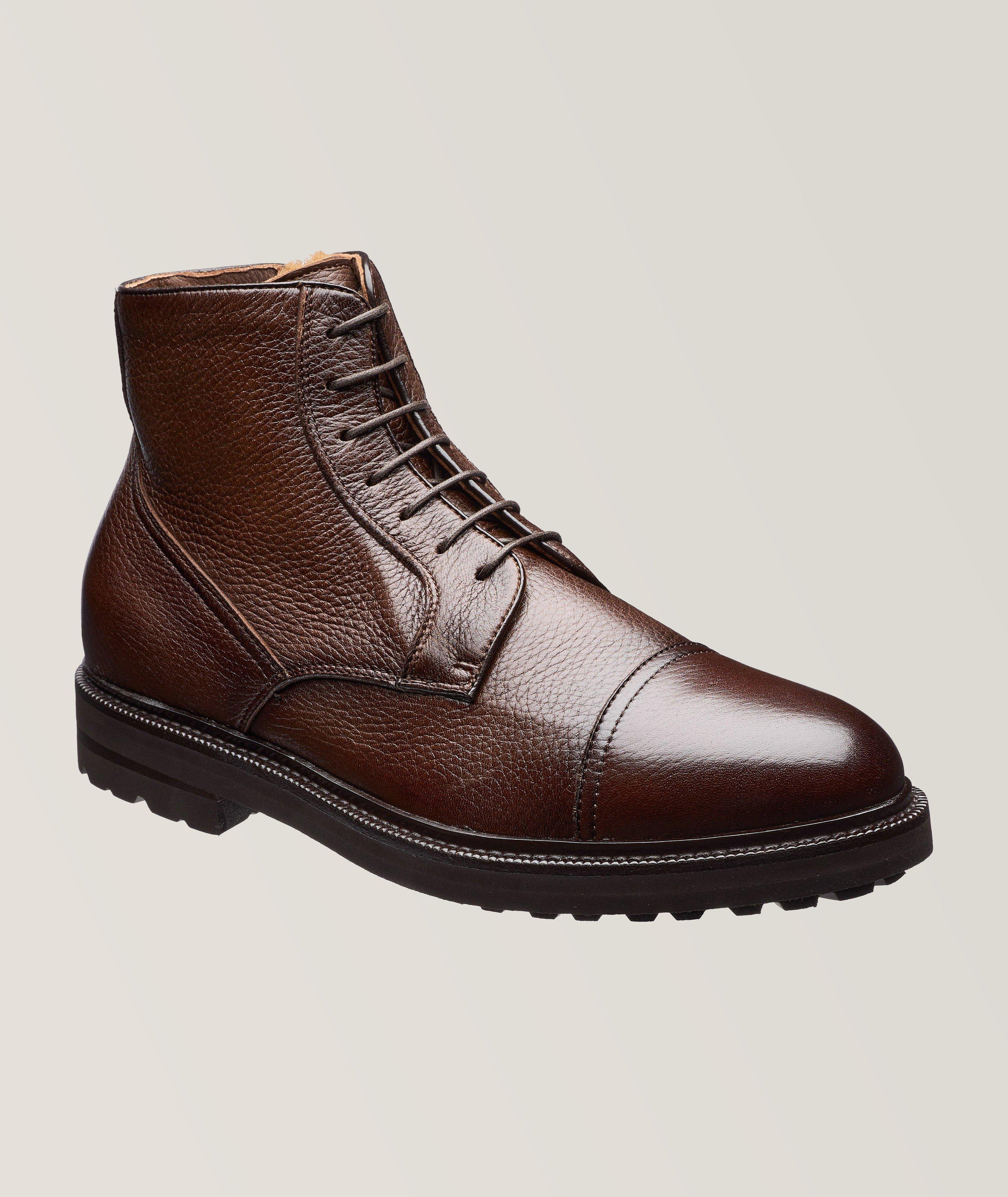 Deerskin Shearling Lined Cap-Toe Zip Boot image 0