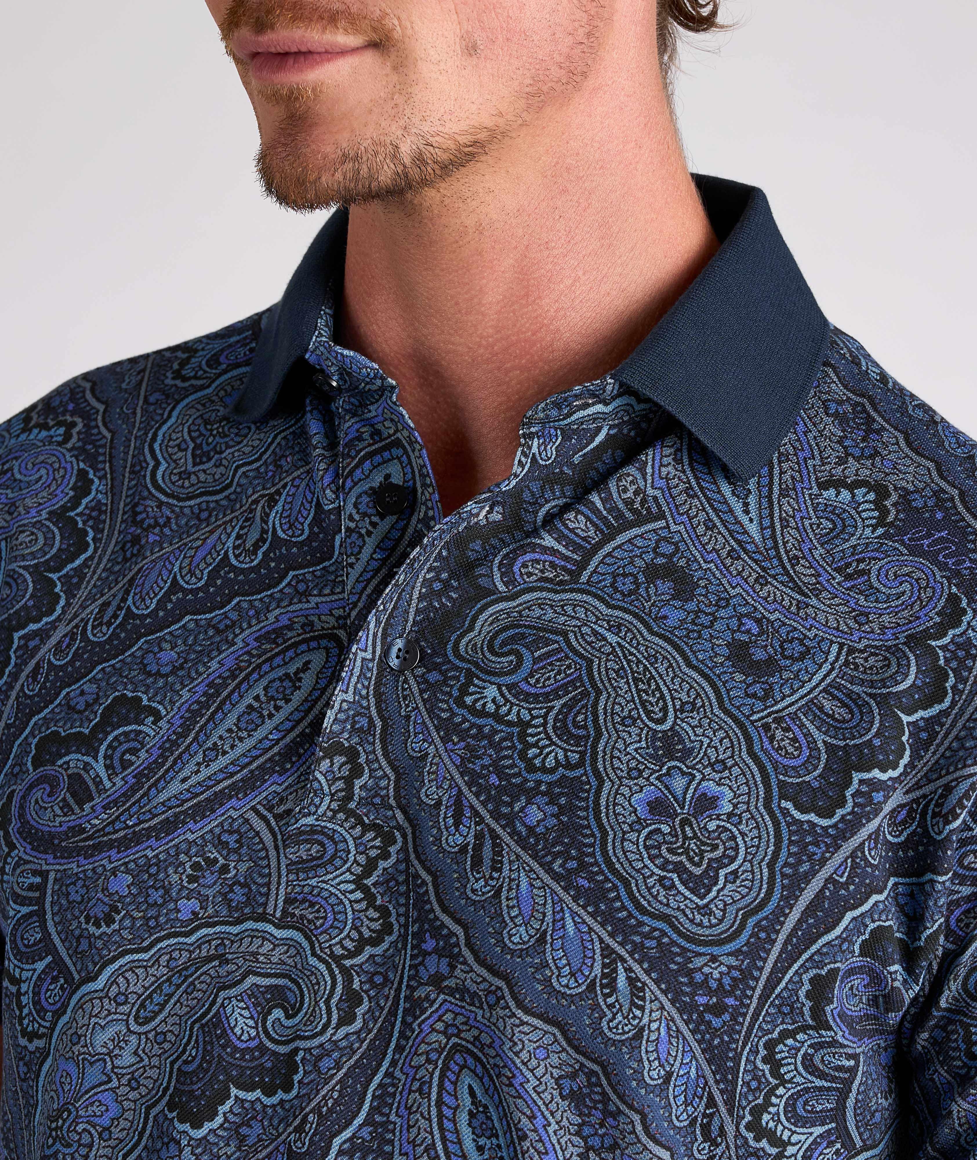 Paisley Printed Cotton Polo image 3