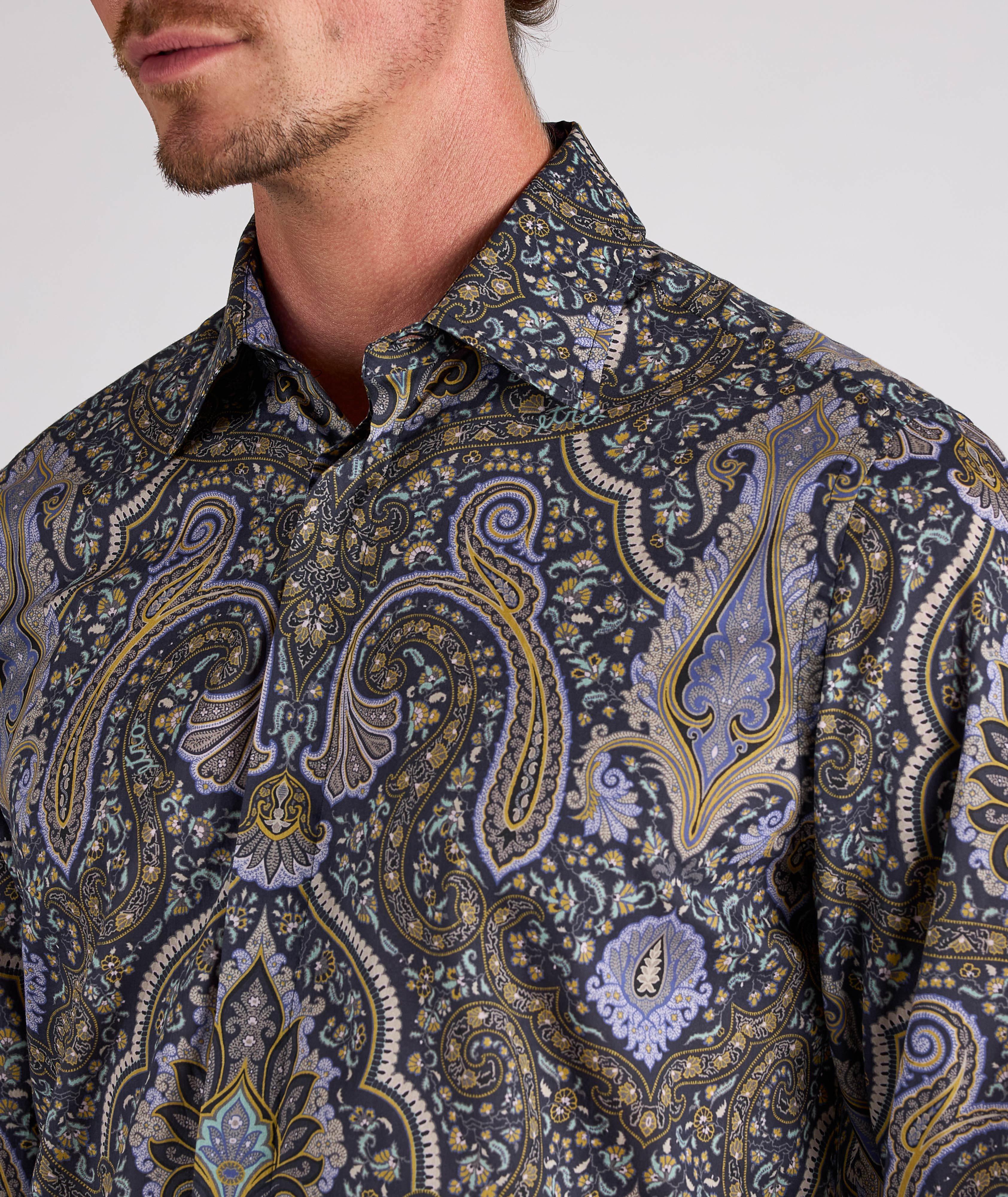 Slim-Fit Paisley Cotton Shirt image 3