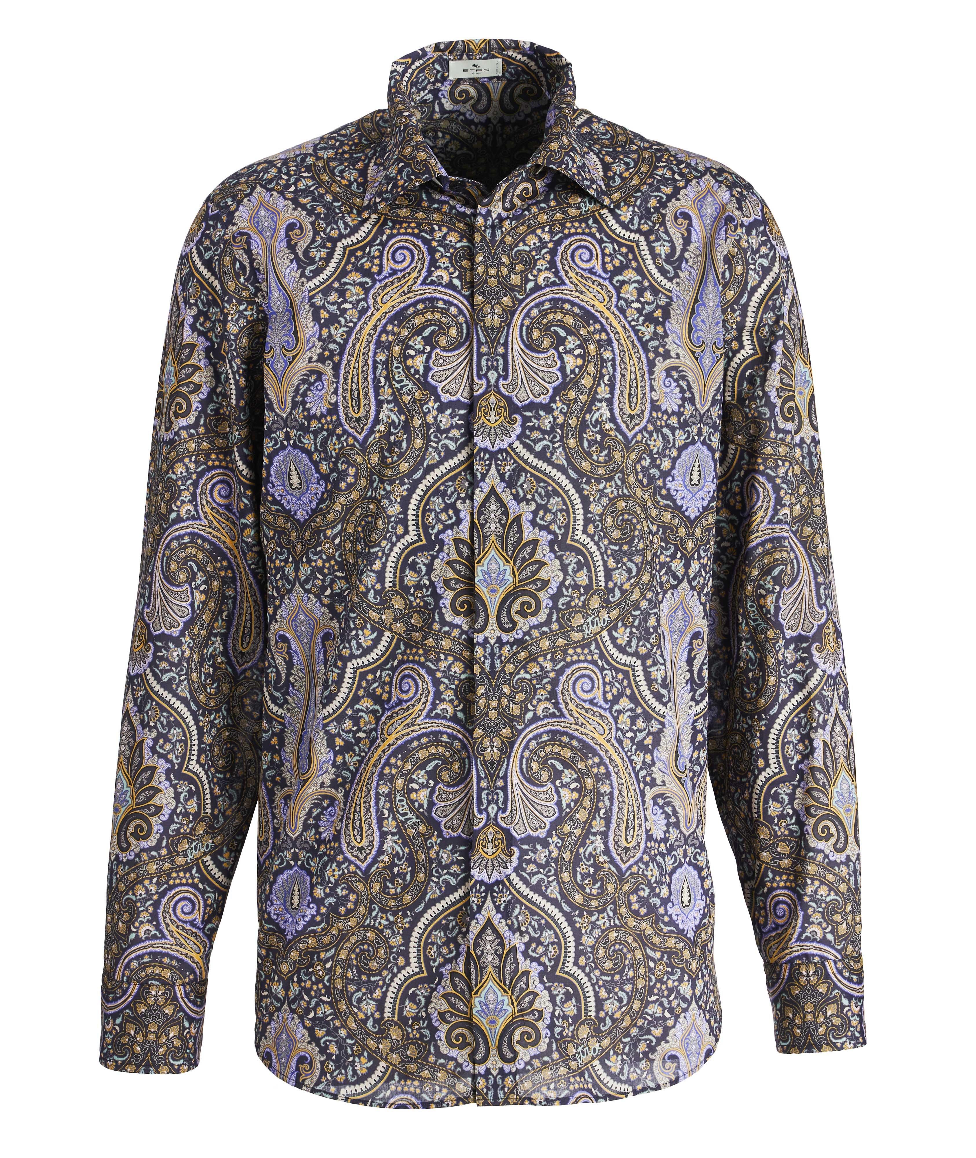 Slim-Fit Paisley Cotton Shirt image 0
