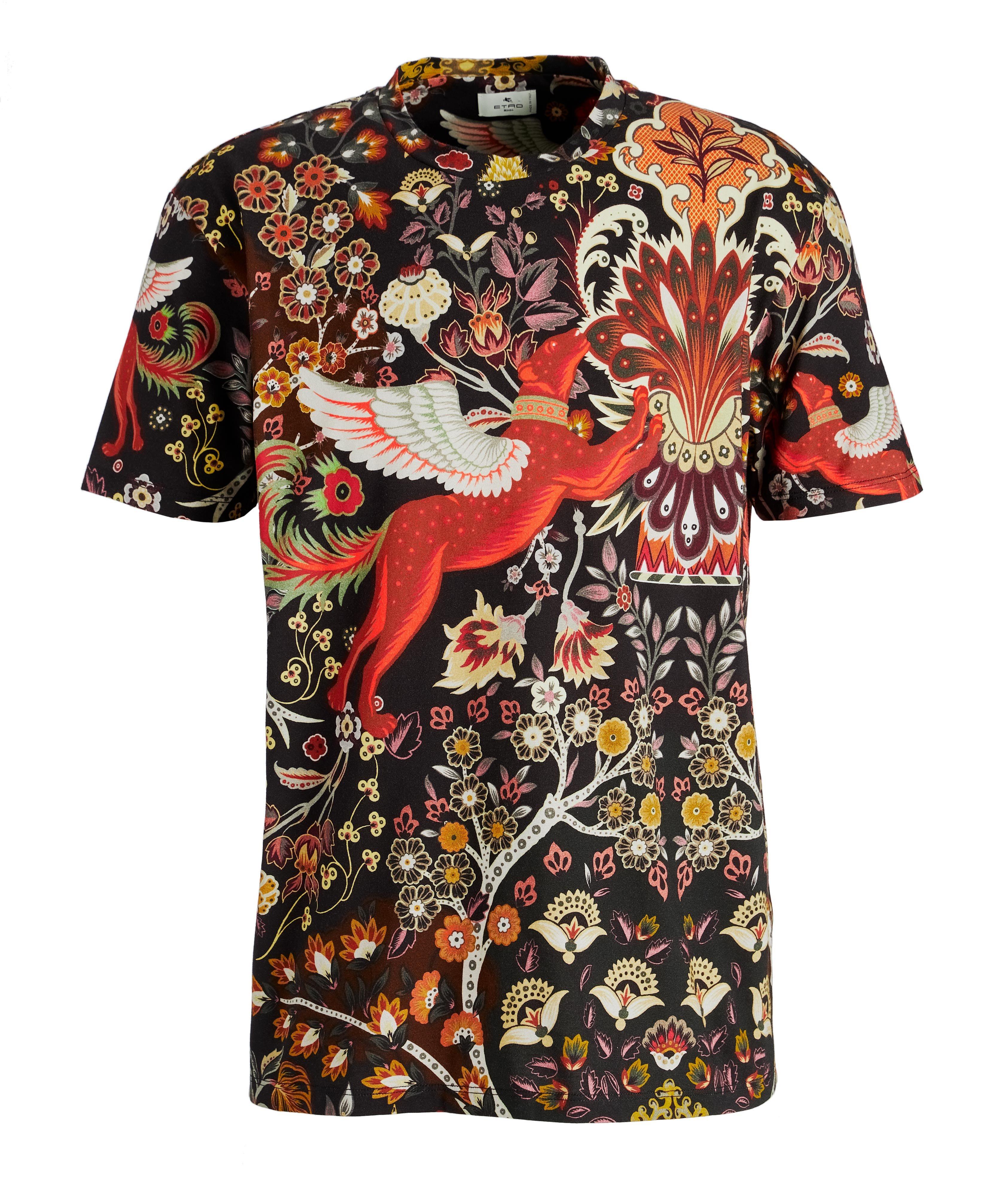 T-shirt en coton à motif image 0