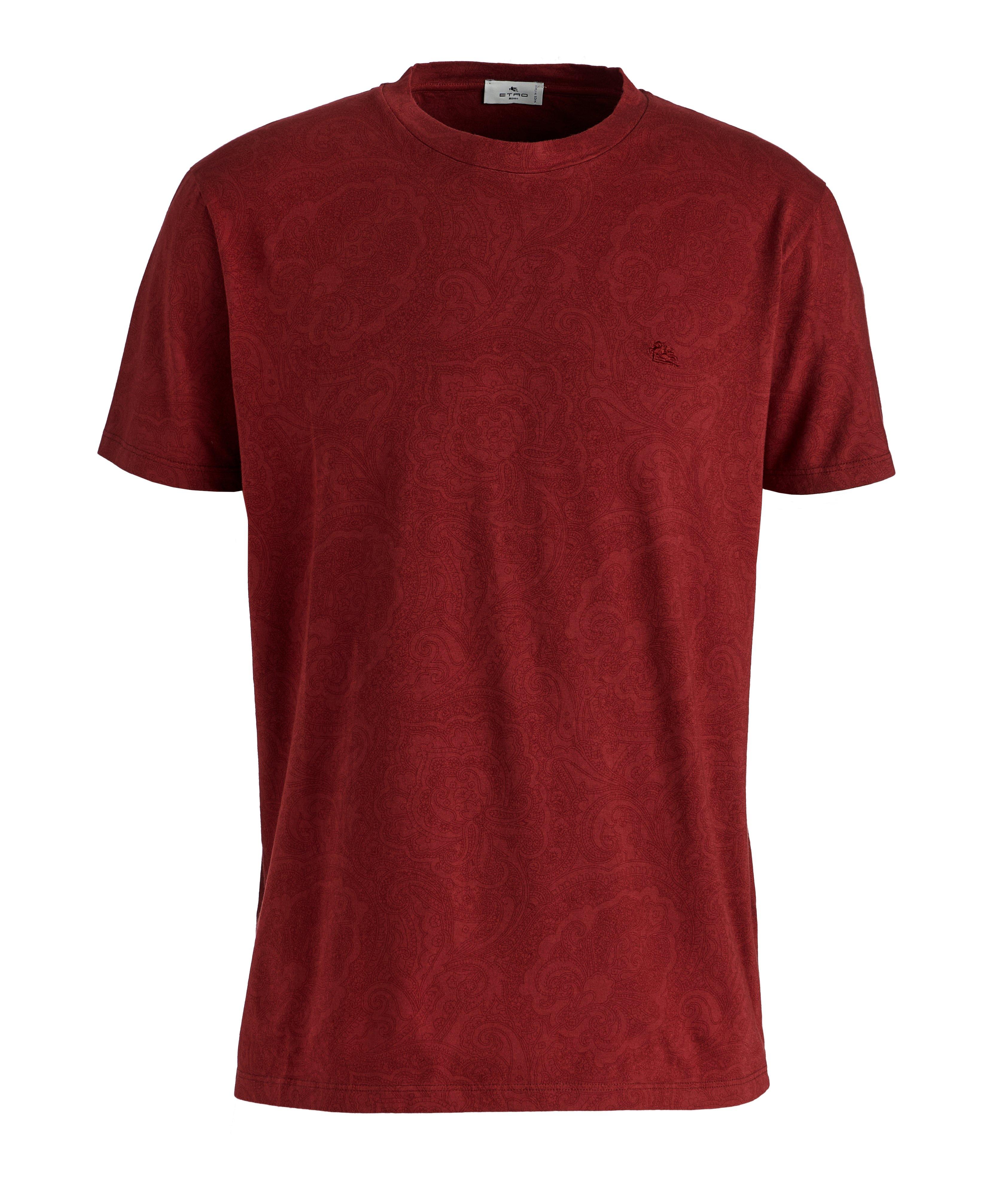 Paisley Printed Cotton T-Shirt image 0