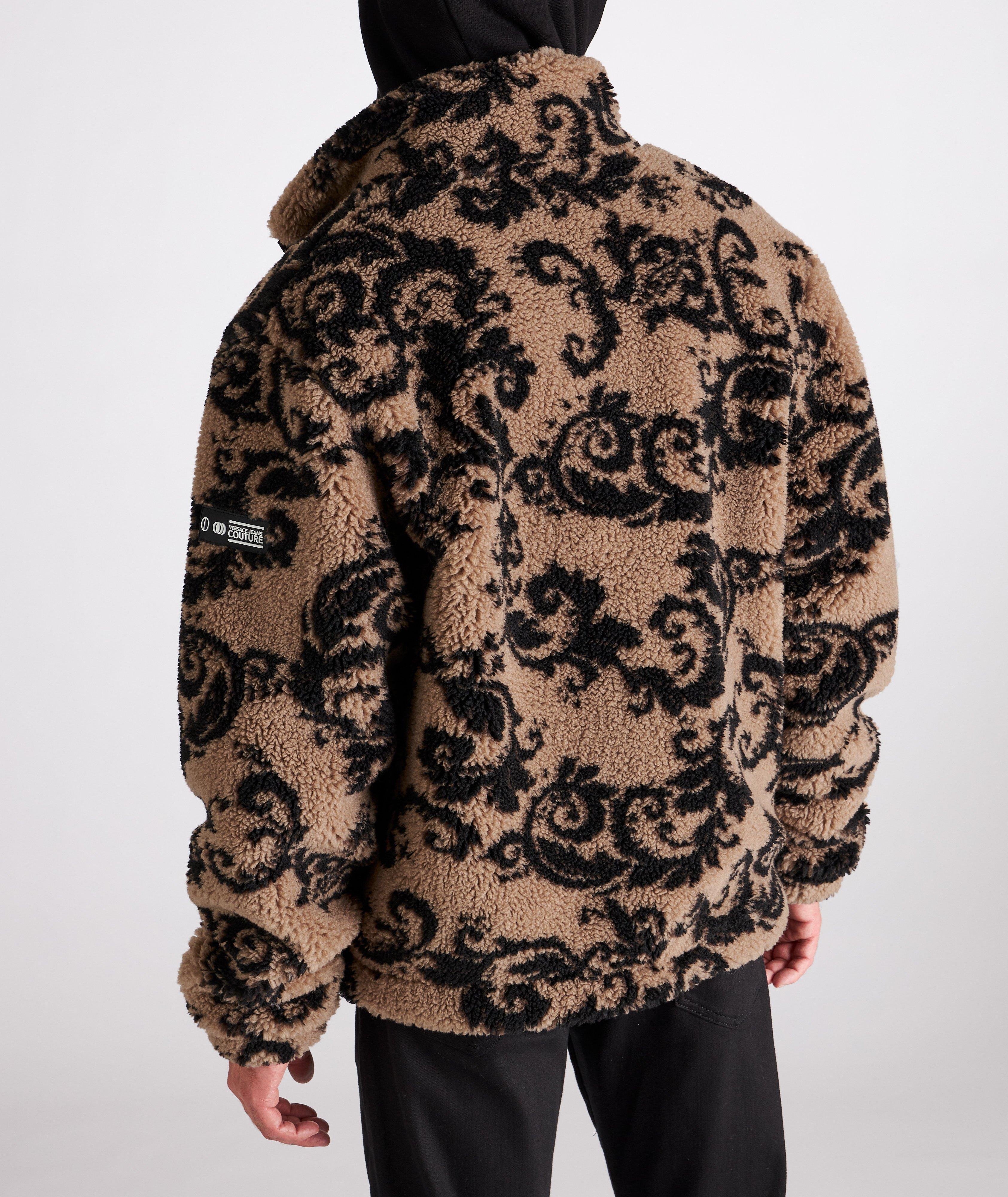 Barocco Print Teddy Jacquard Jacket image 3
