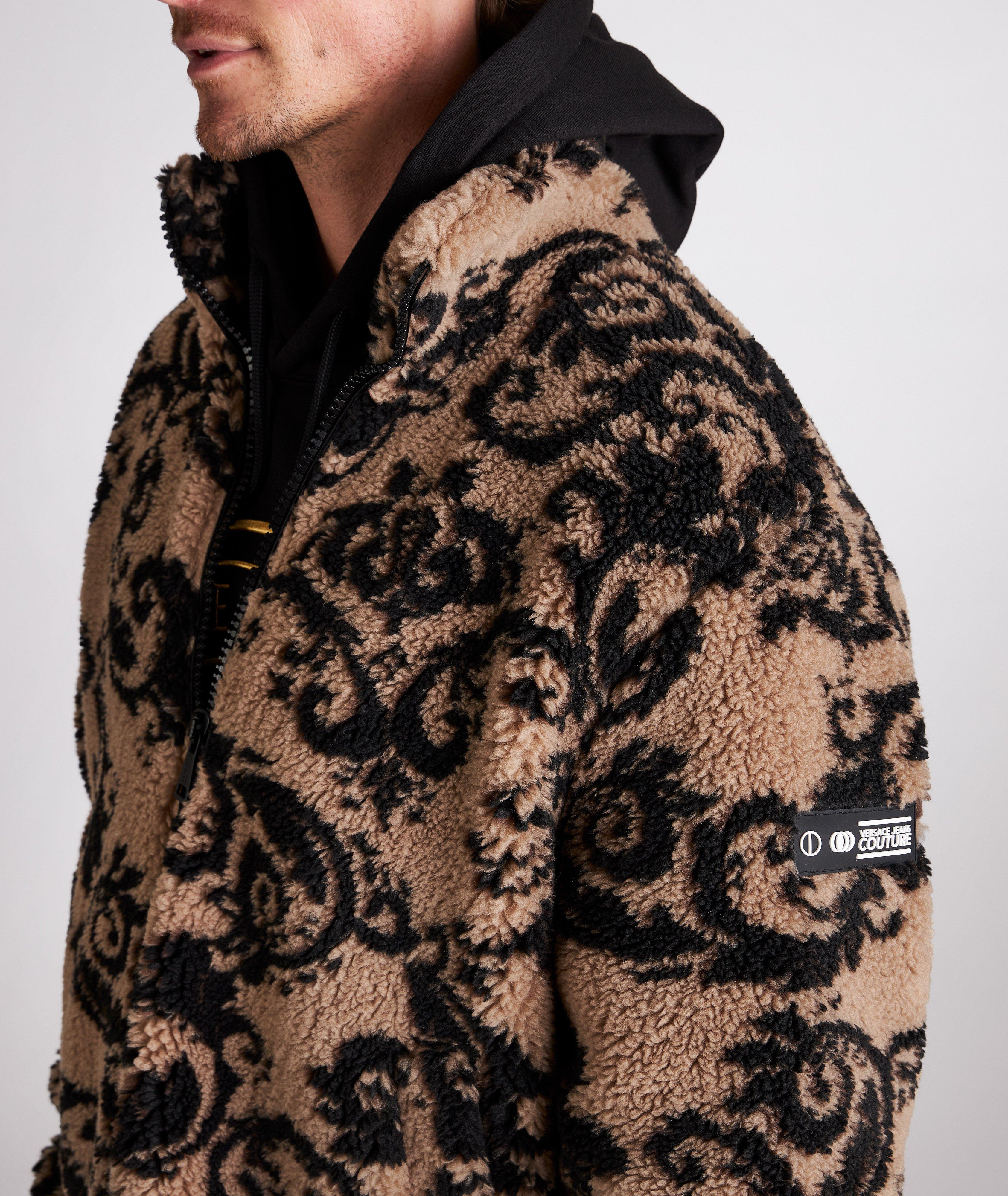 Barocco Print Teddy Jacquard Jacket image 4
