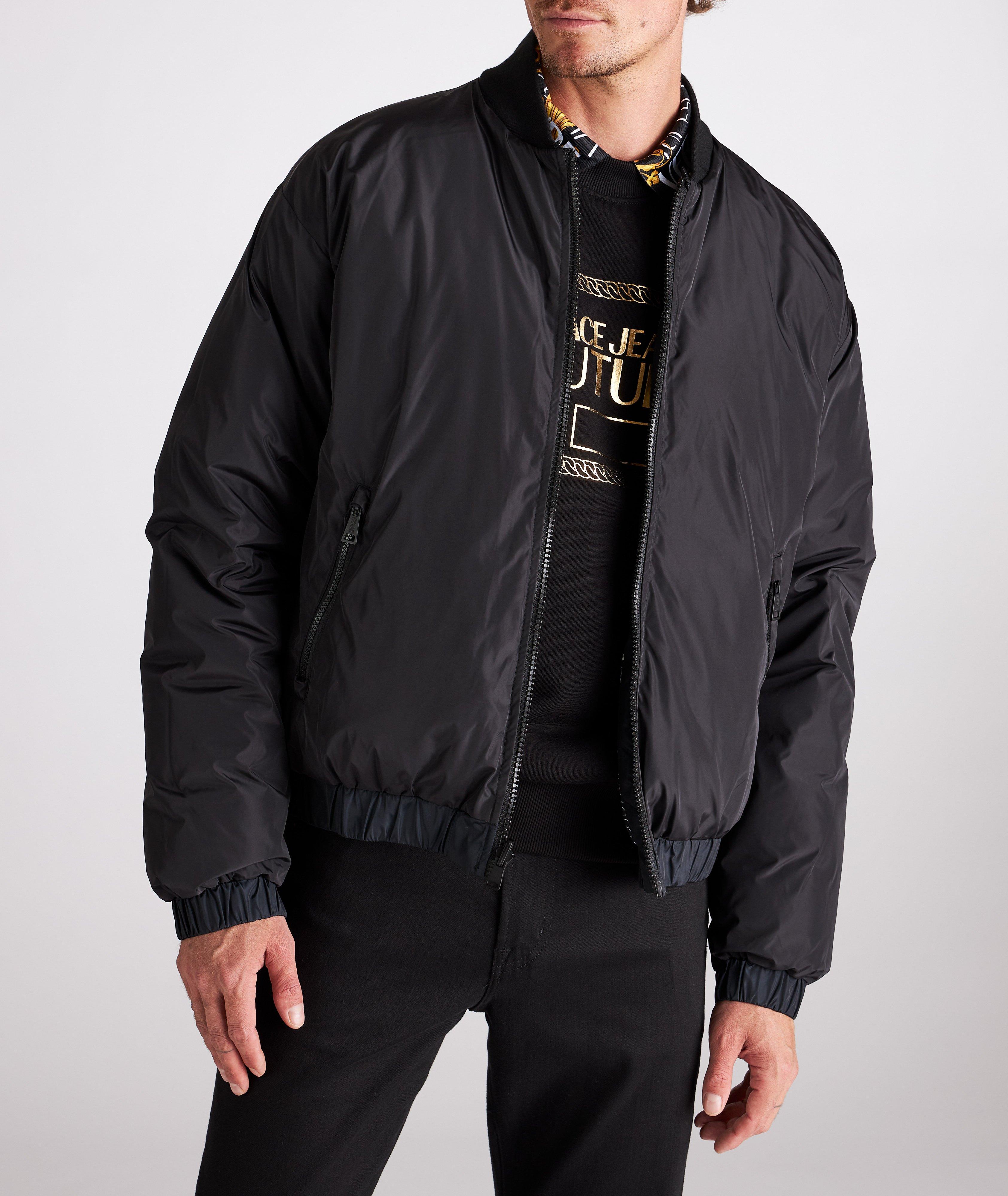 Reversible Baroque Logo Hooded Down Jacket image 6