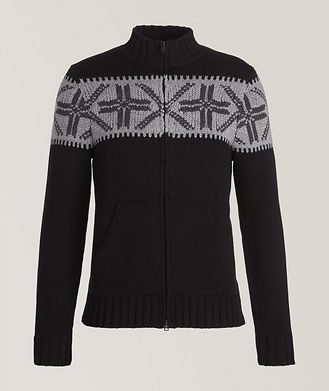 PATRICK ASSARAF Merino Wool Knit Zip Ski Sweater