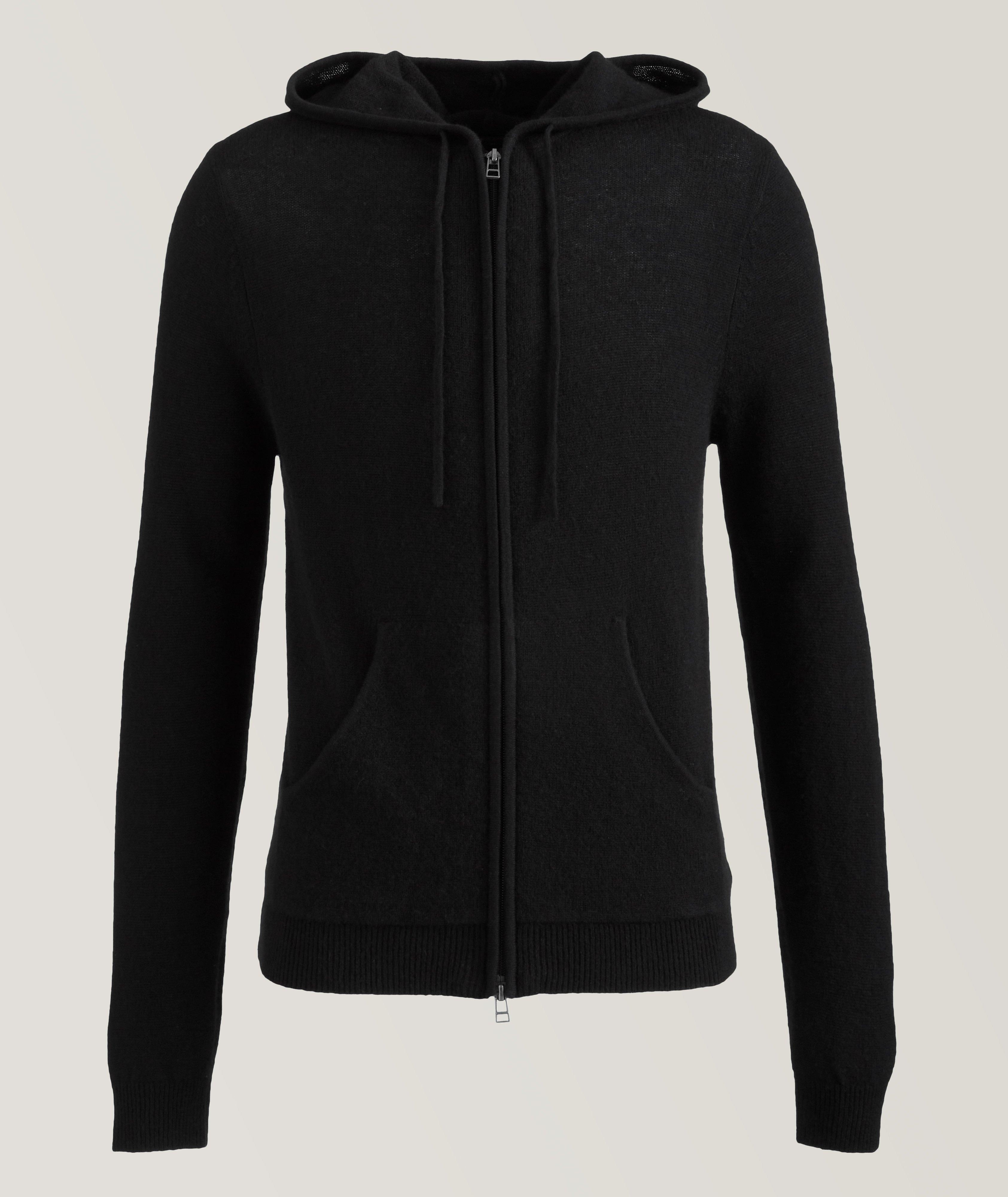 Zip-Up Cashmere Hooded Sweater image 0