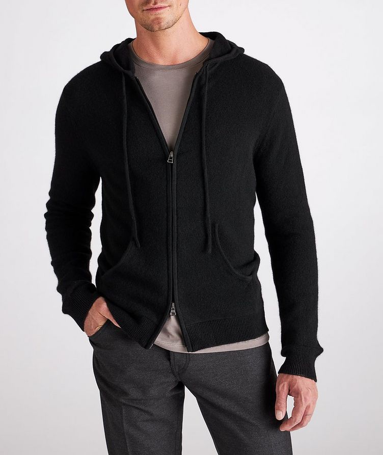 Zip-Up Cashmere Hooded Sweater image 2