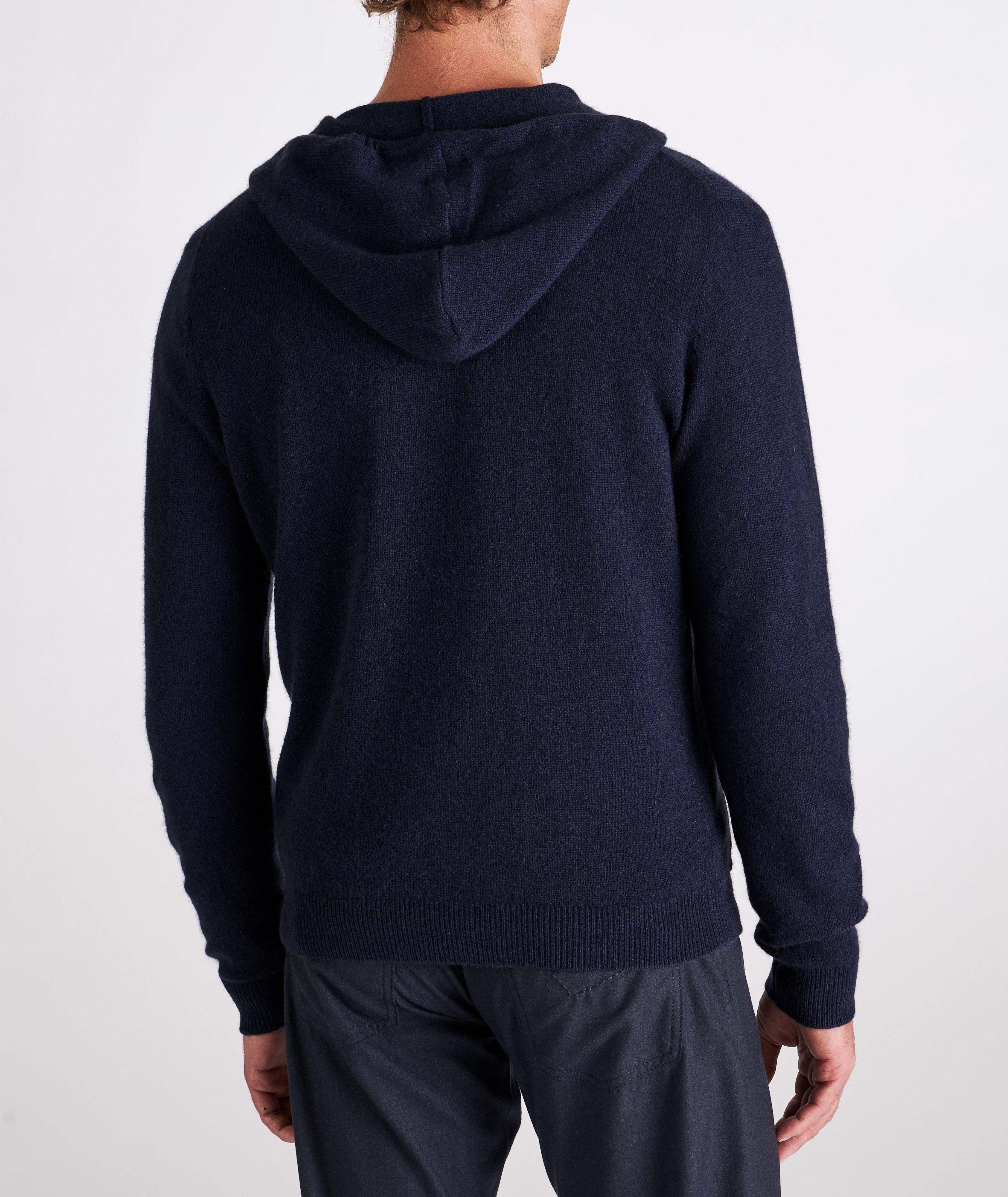 Zip-Up Cashmere Hooded Sweater image 3
