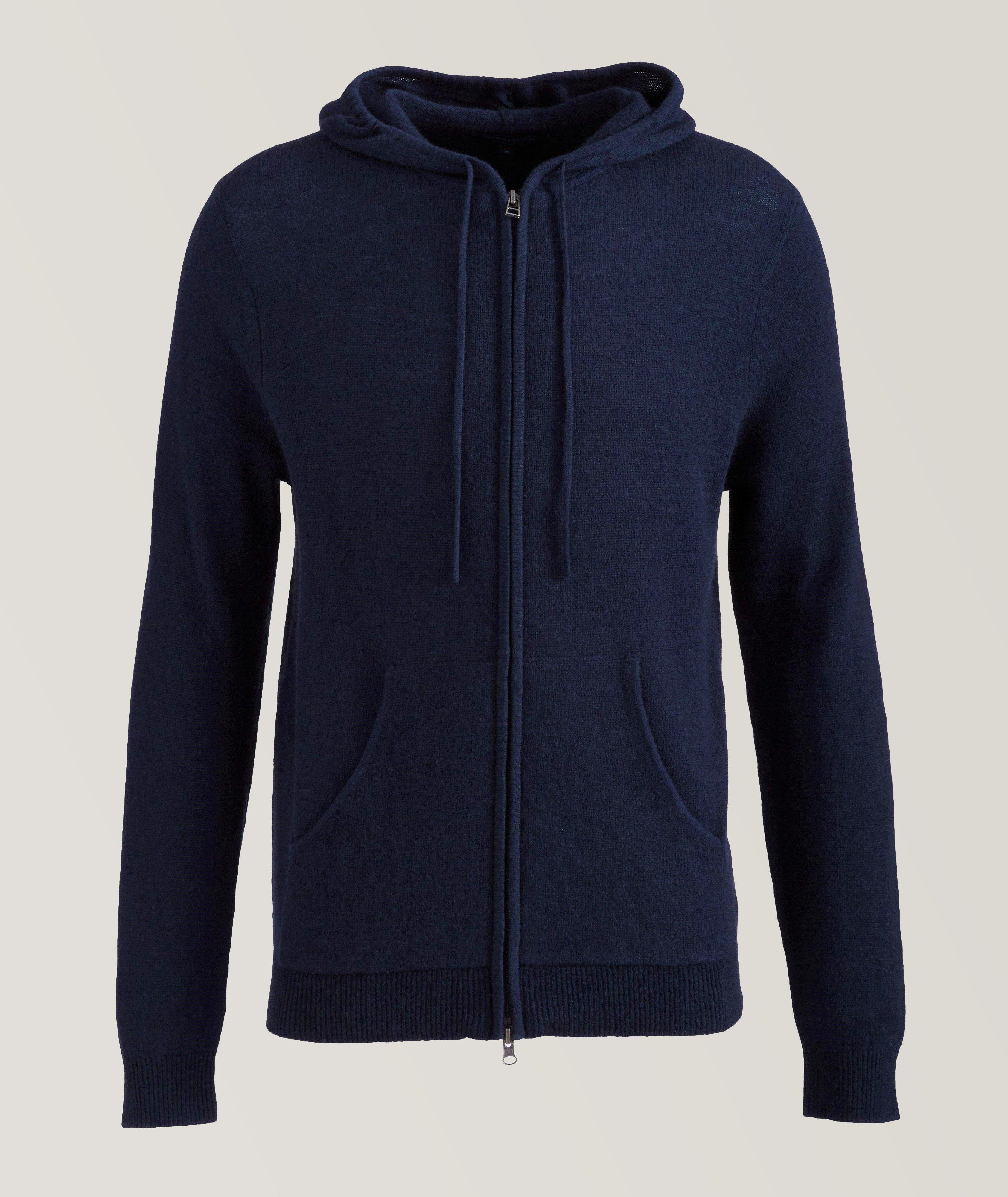 Zip-Up Cashmere Hooded Sweater image 0
