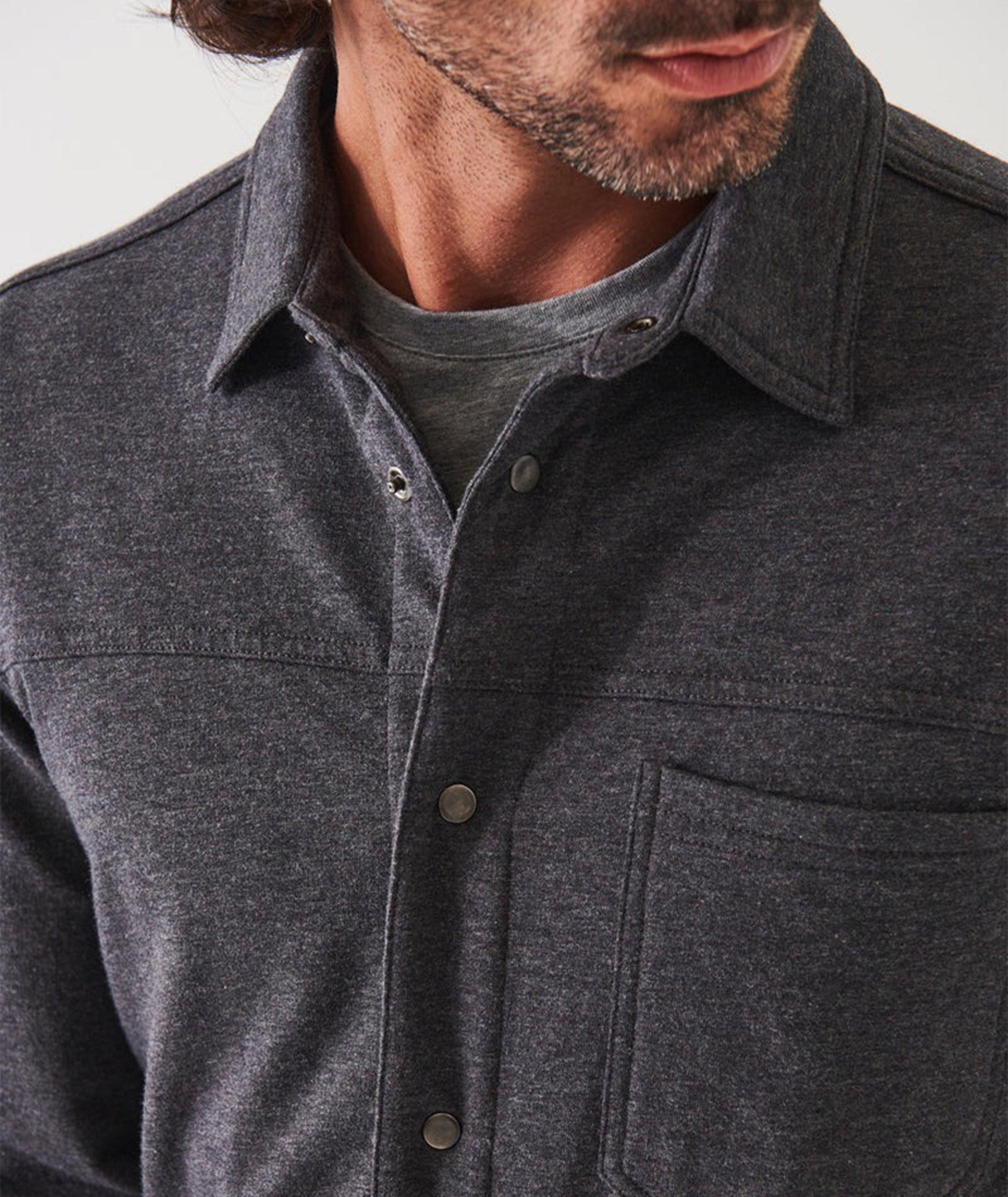 Pima Stretch Fleece Overshirt image 2