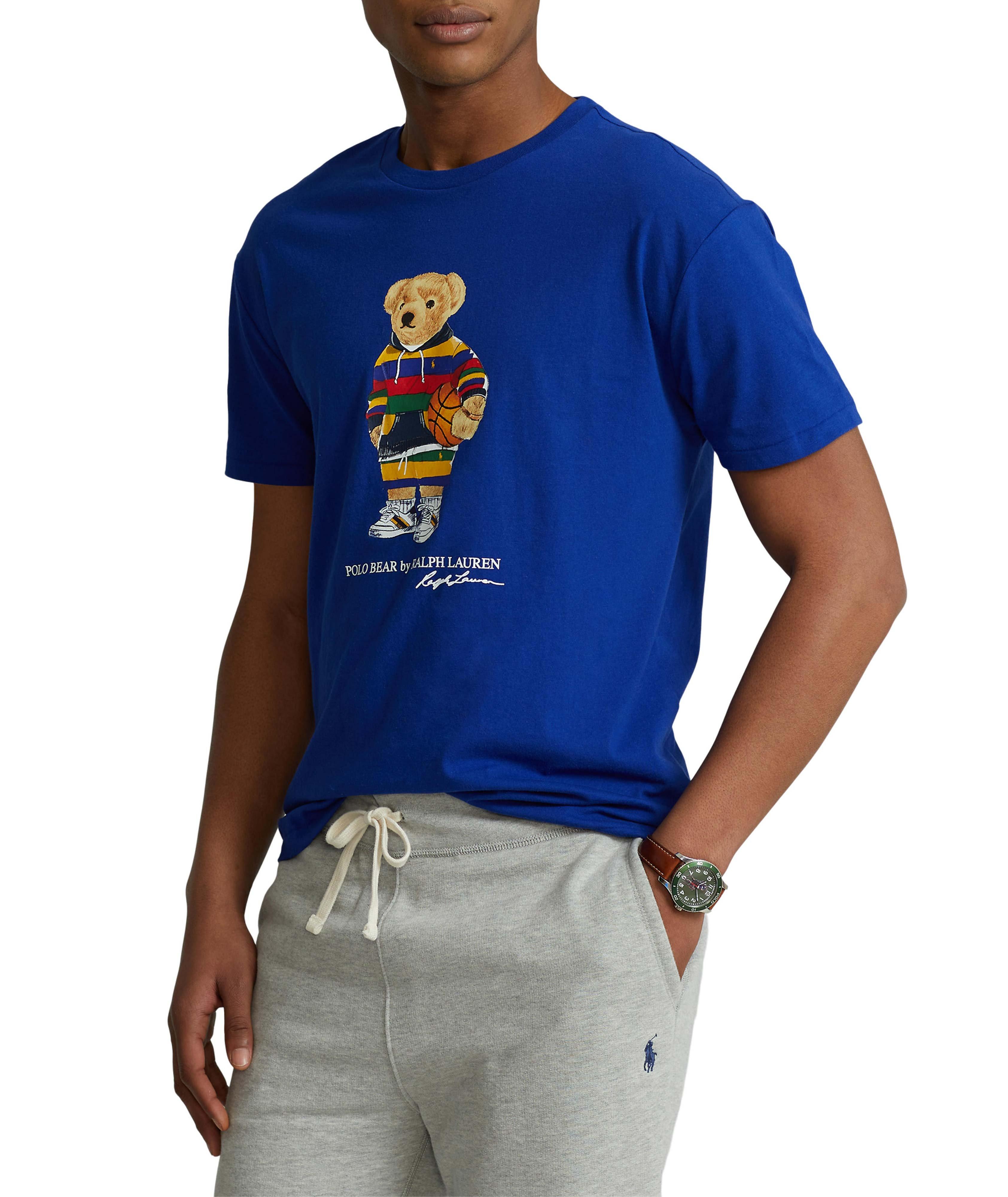 T-shirt en coton avec ourson mascotte image 1