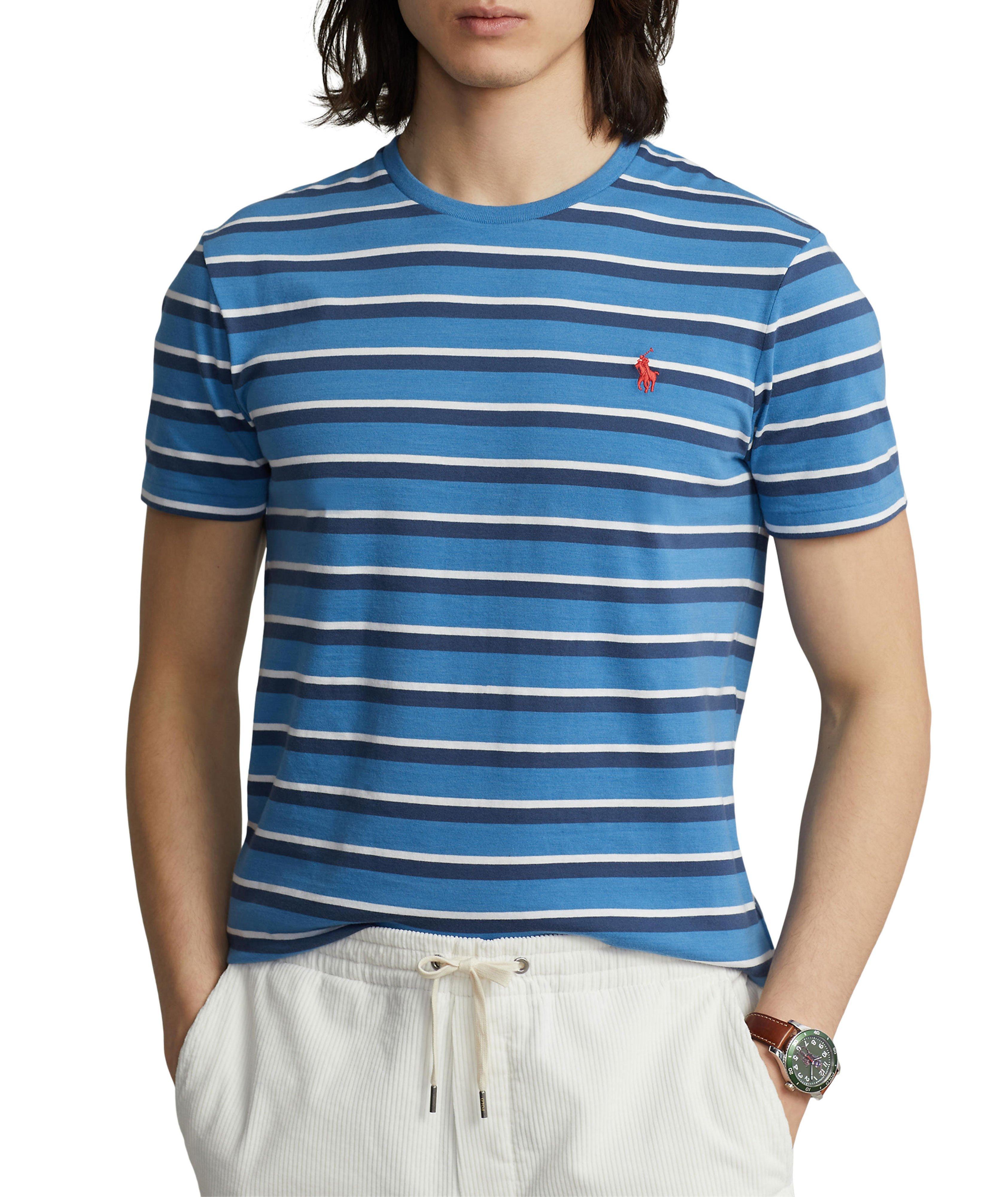 Slim-Fit Striped Jersey Cotton T-Shirt image 1