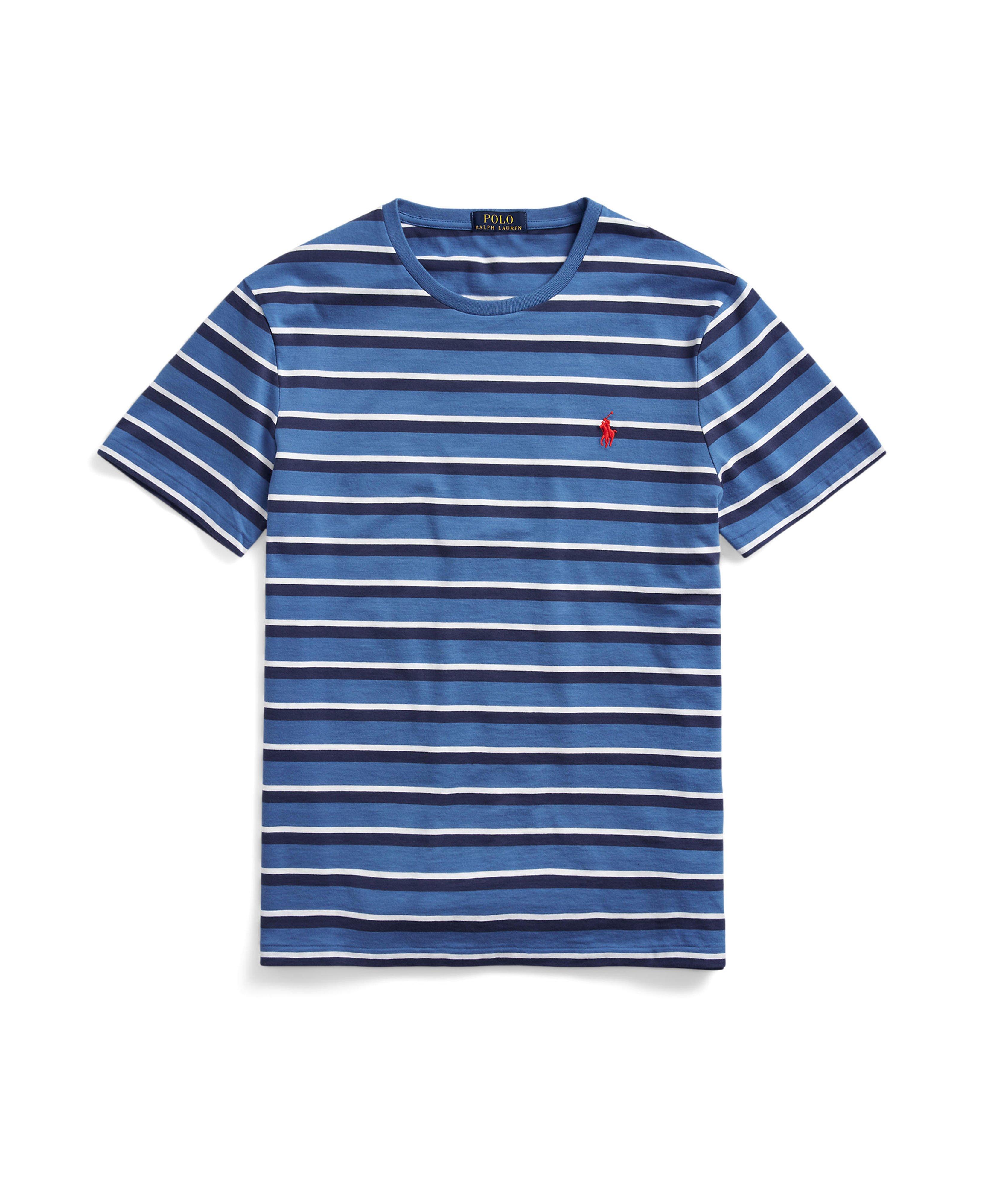Slim-Fit Striped Jersey Cotton T-Shirt image 0
