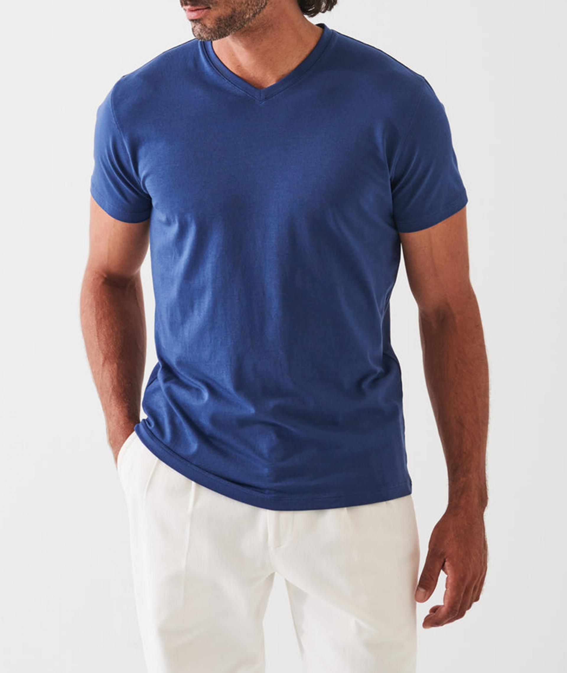 Stretch Cotton V-neck T-Shirt image 0