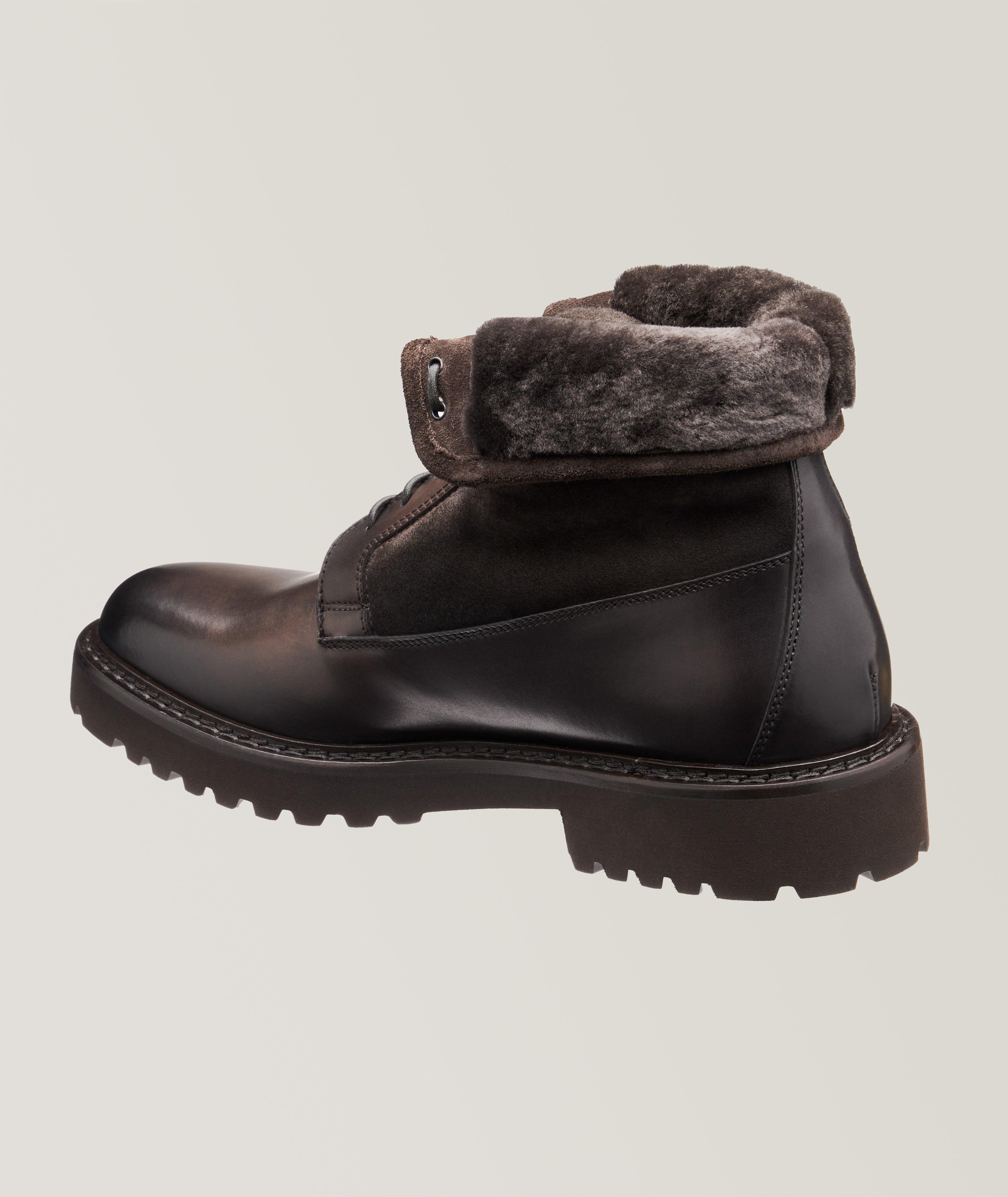 Botte Pascal en cuir et en mouton retourné image 1