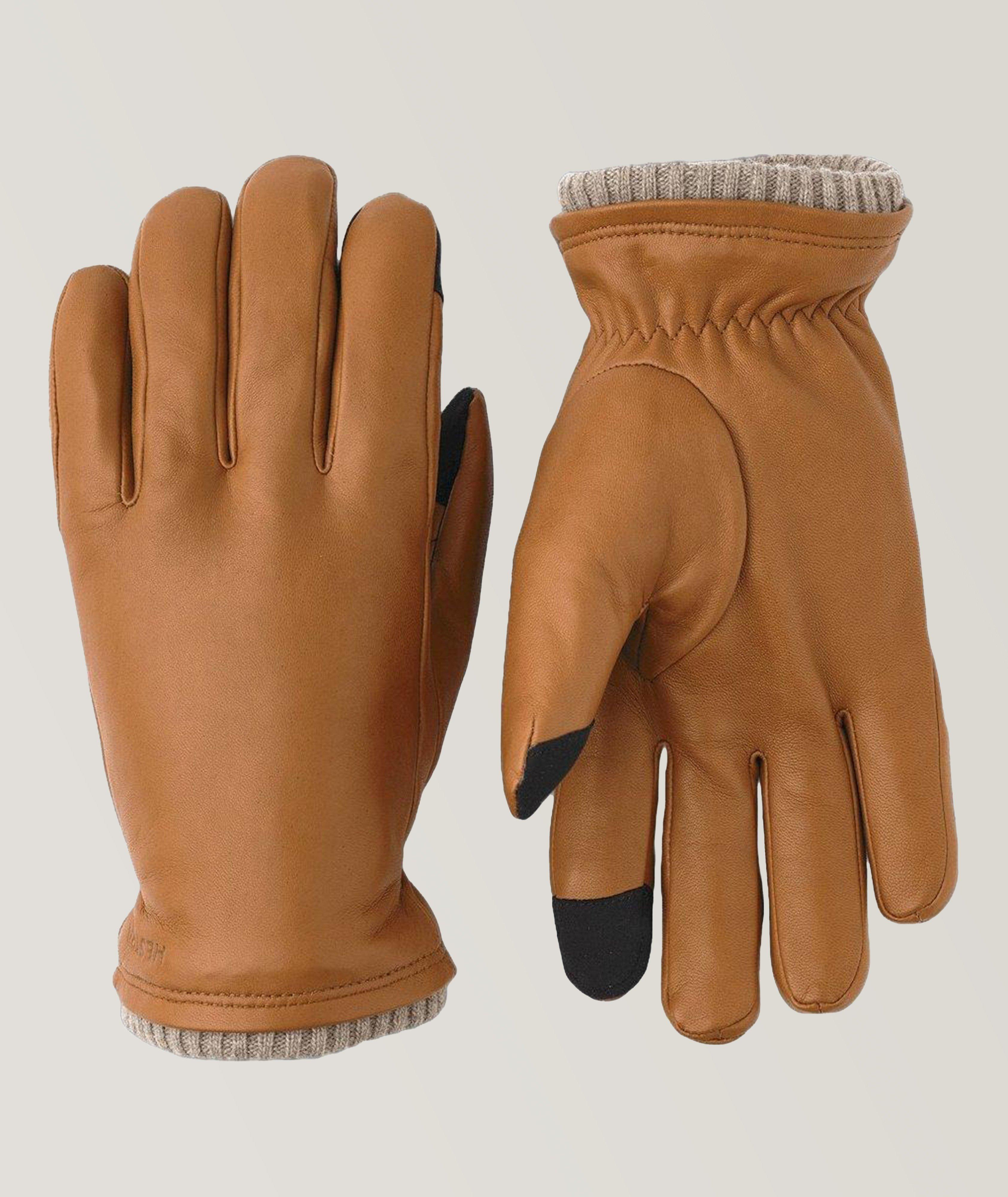 Gants John en cuir de mouton poilu compatibles avec les écrans tactiles image 0