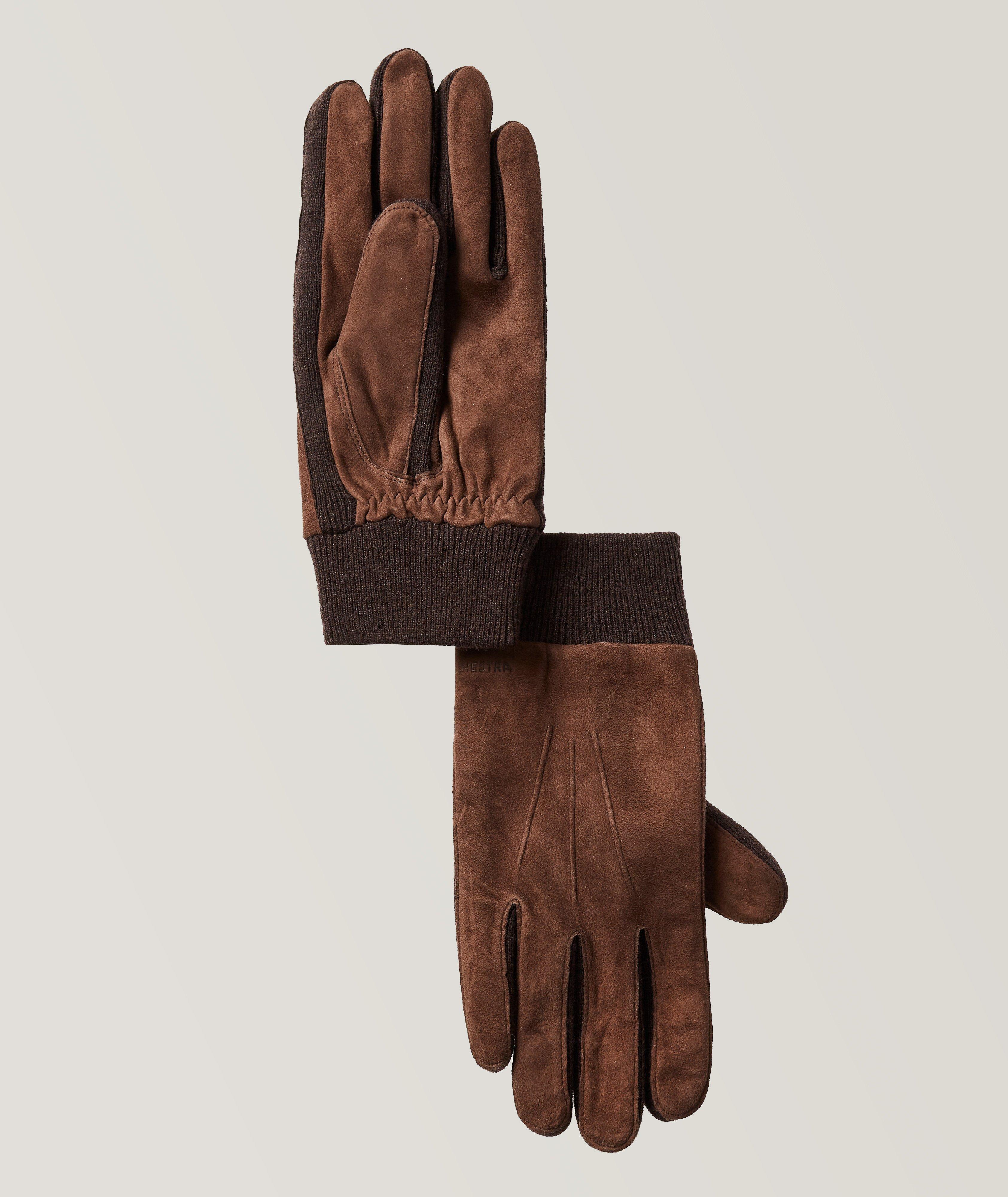 Mens brown deals suede gloves